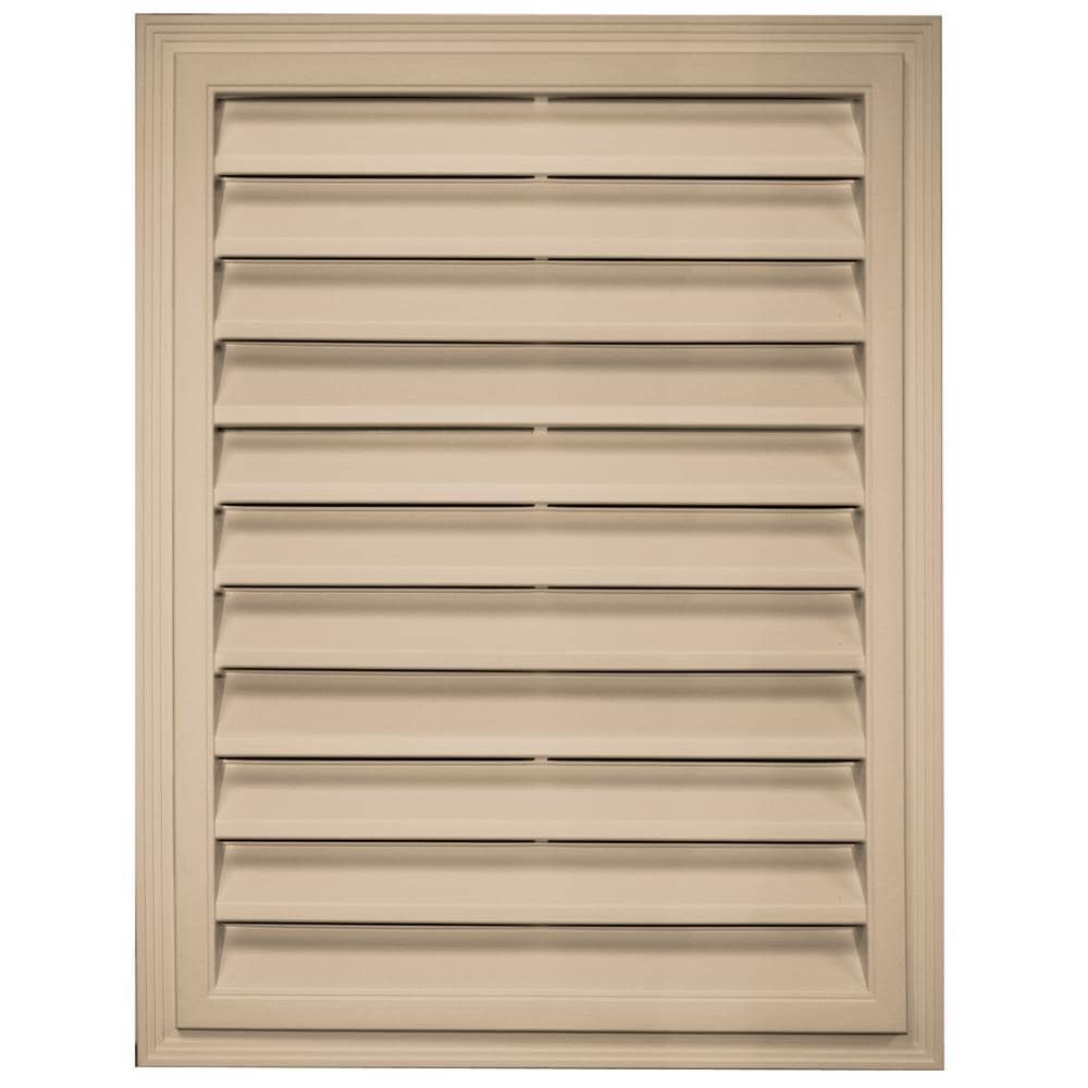 Builders Edge 120061824069 18-in x 24-in Champagne Rectangle Vinyl Gable Louver Vent