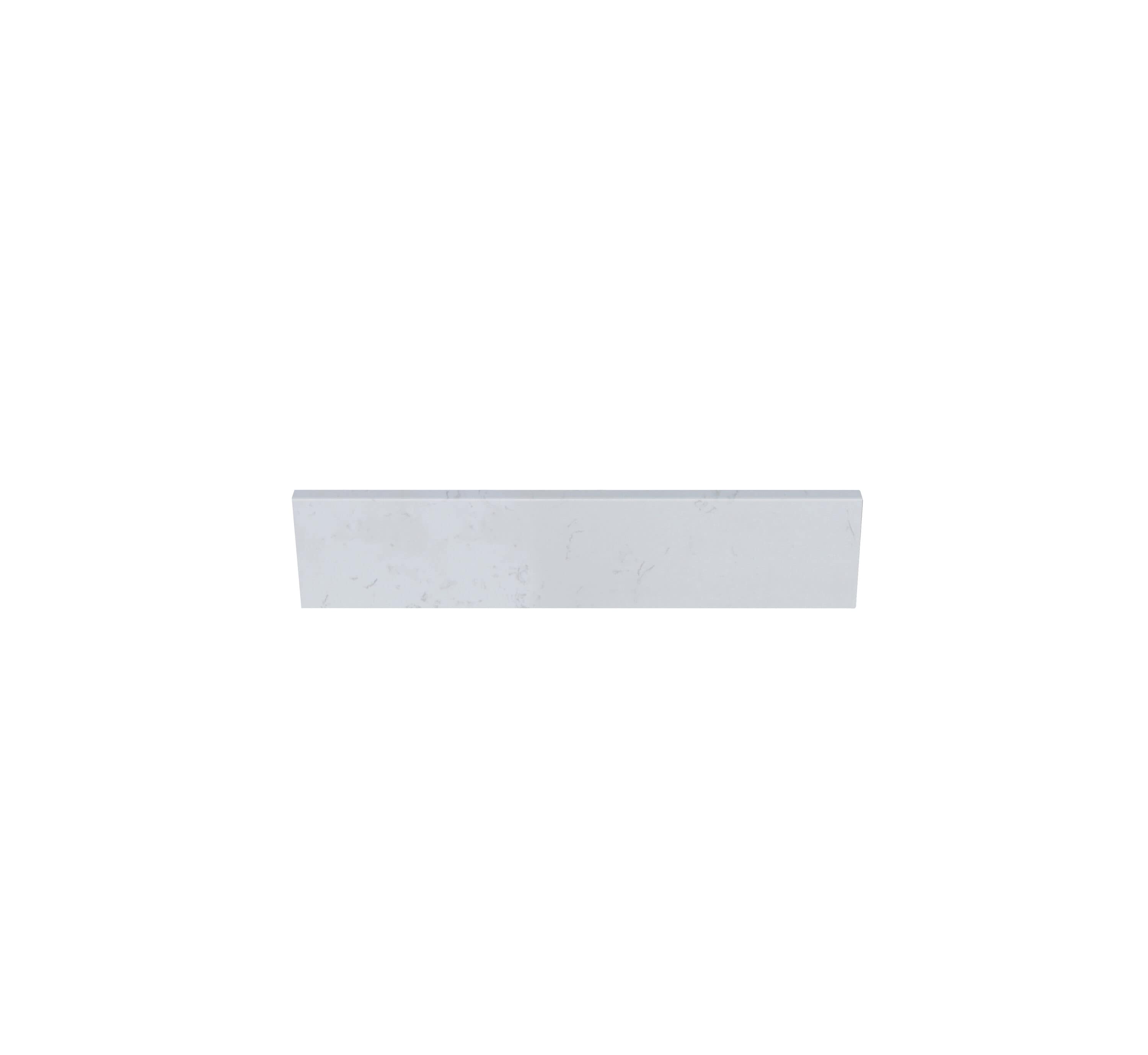 TJAmerican TJ22-40SS100 4-in H x 21.25-in L White Carrara Engineered marble Bathroom Side splash