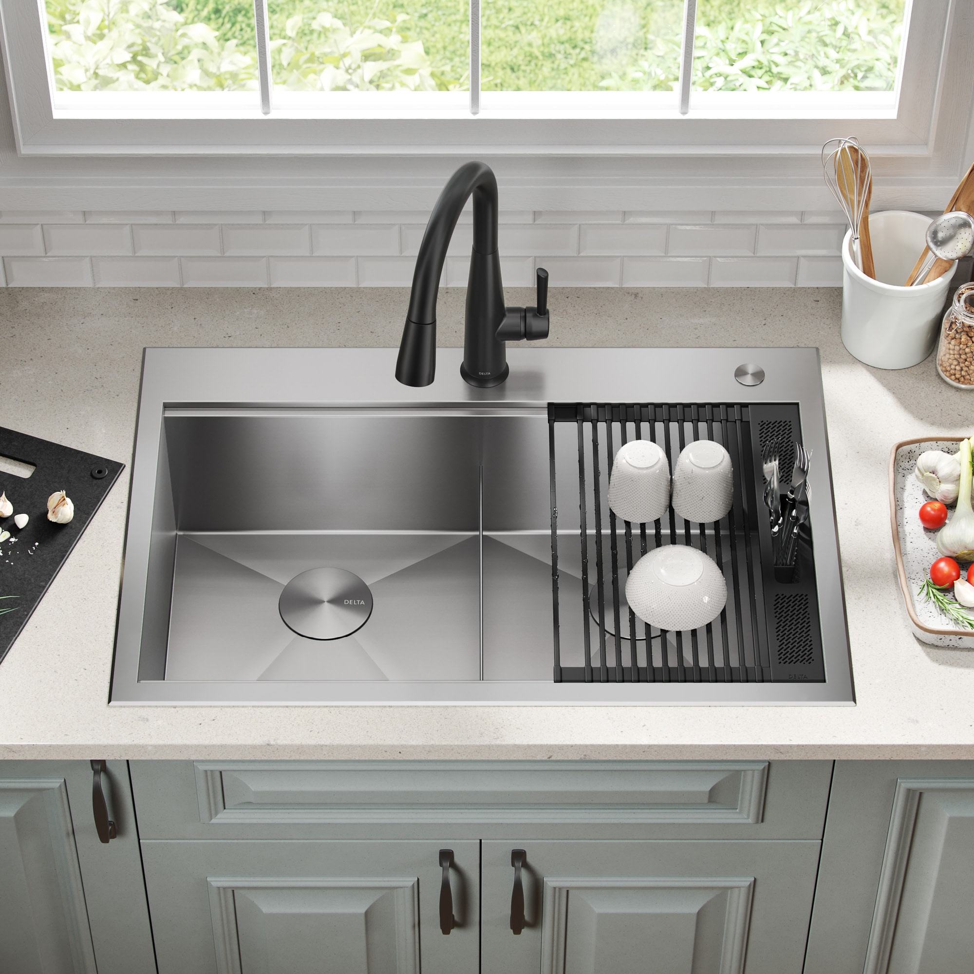 Delta Lorelai™ 33 L Workstation Kitchen Sink Drop-In Top Mount