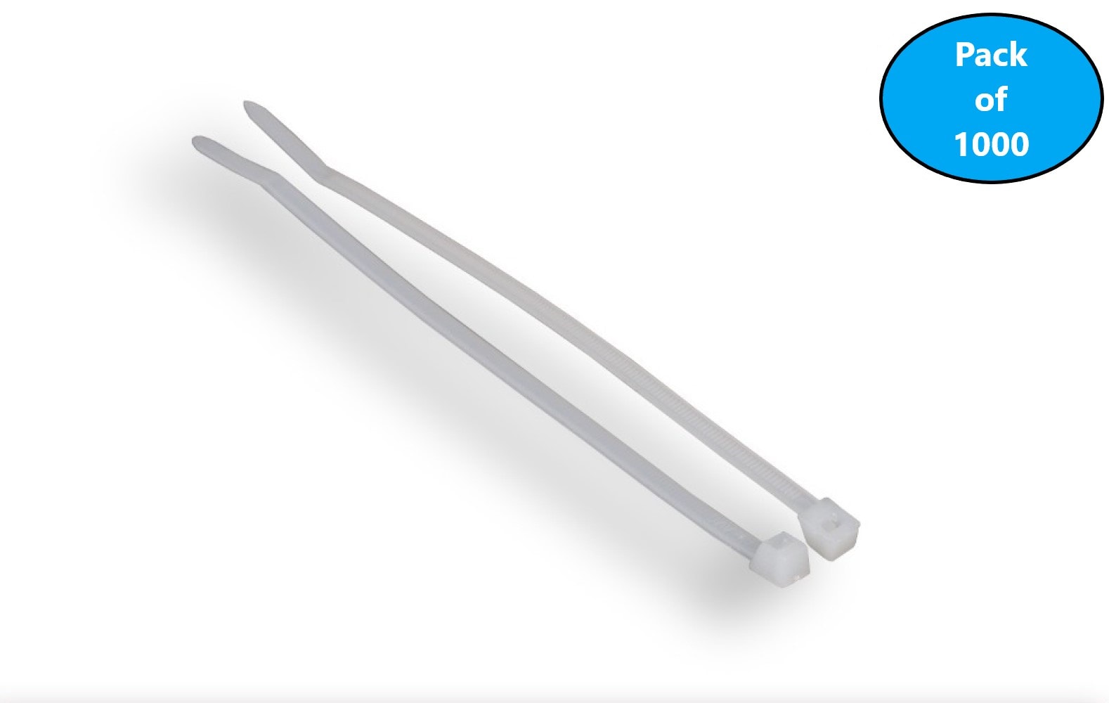 Micro Connectors 8-in Plastic Standard zip ties Clear with UV Protection 1000 -Pack