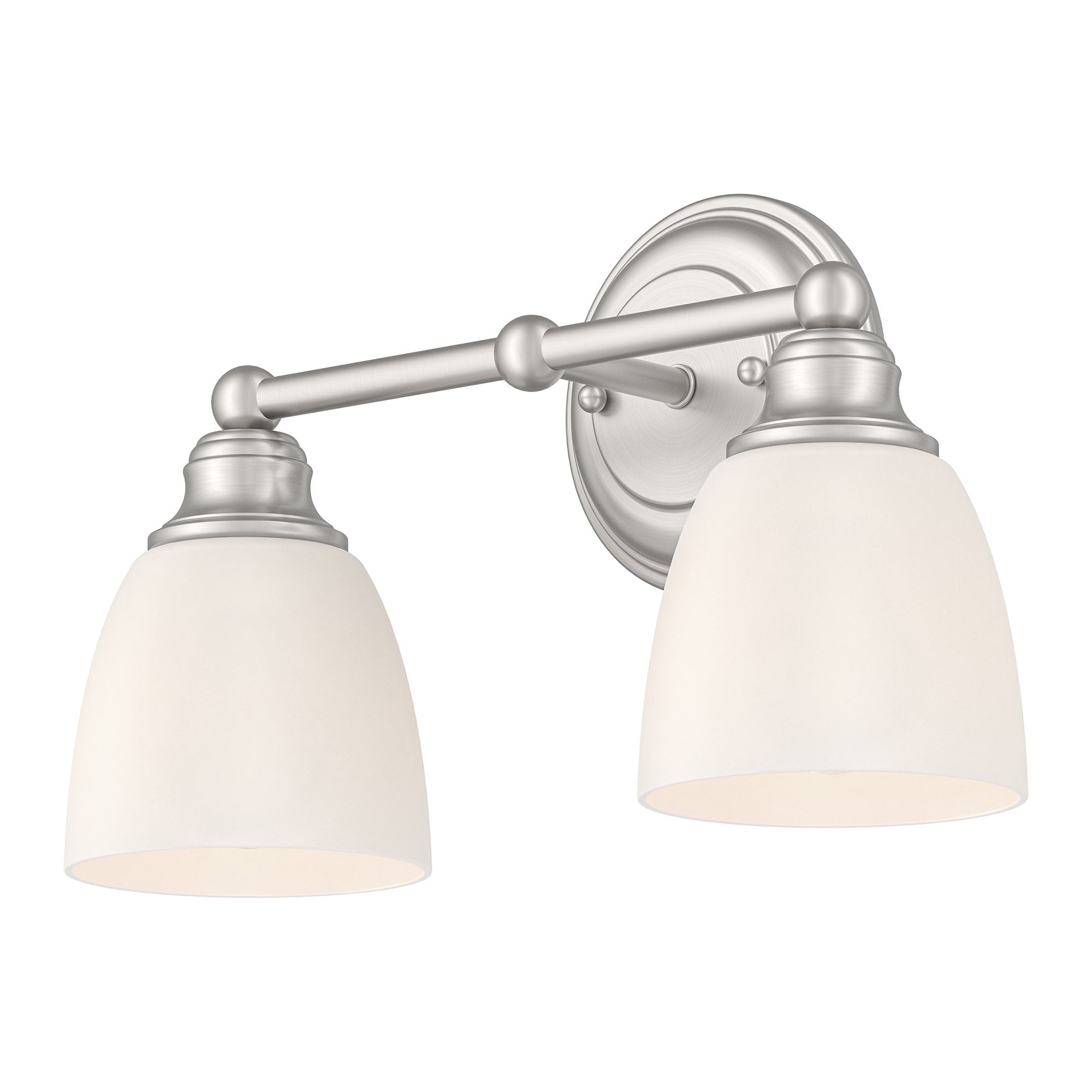 Livex Lighting Somerville 15-in 2-Light Brushed Nickel Traditional ...