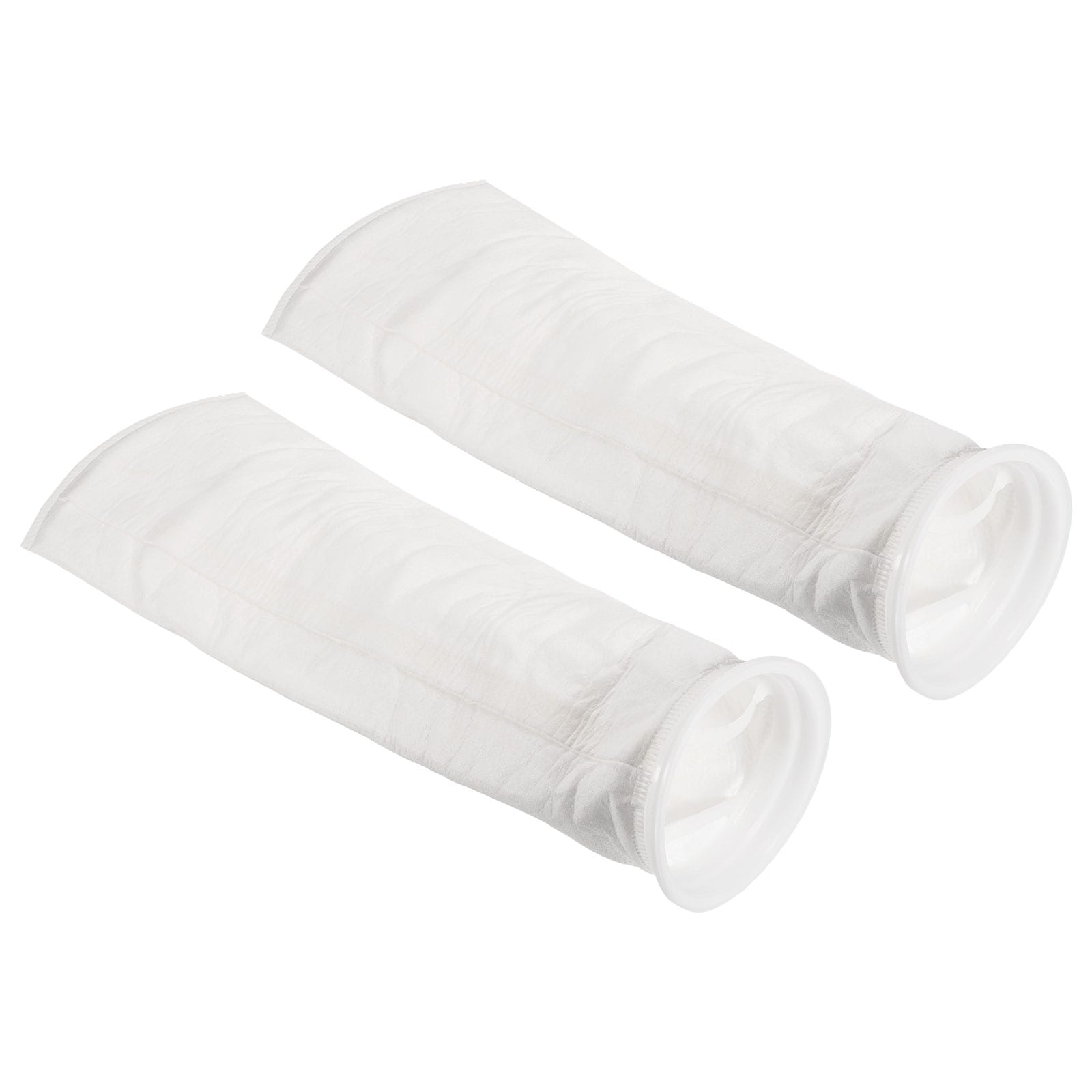 PATIKIL 6 Inch Ring Filter Socks 5 Micron 2pcs Mesh Bags Pool Skimmer Basket White #S25072801UX0116