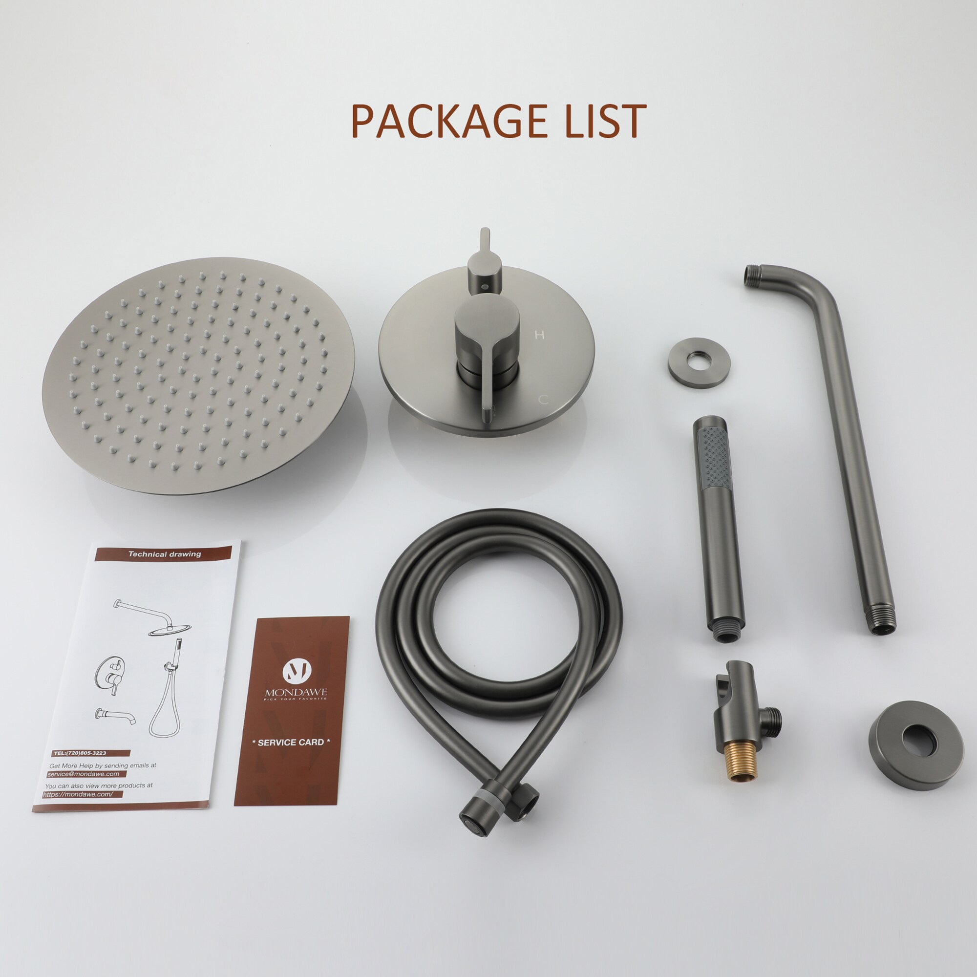 Clihome CL-EB12C3MB Showerhead-Bar-Panels - View #9