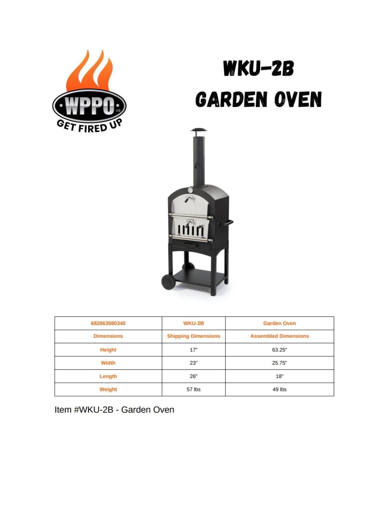 Wppo Garden Oven Series Stainless Steel Hearth Wood Fired Outdoor Pizza Oven In The Outdoor 9836