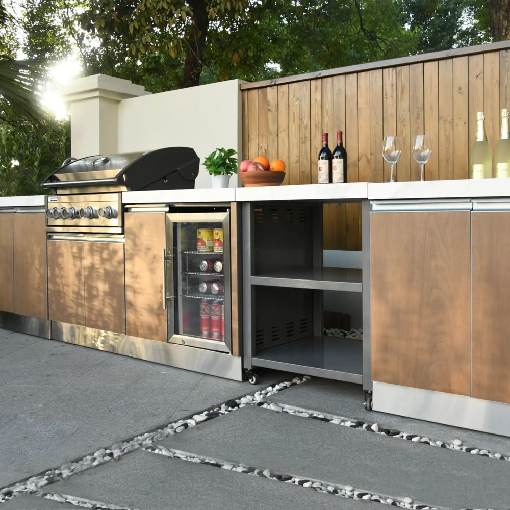 Prokan Grills Bespoke 27-in W x 27-in D x 35.5-in H Outdoor Kitchen ...