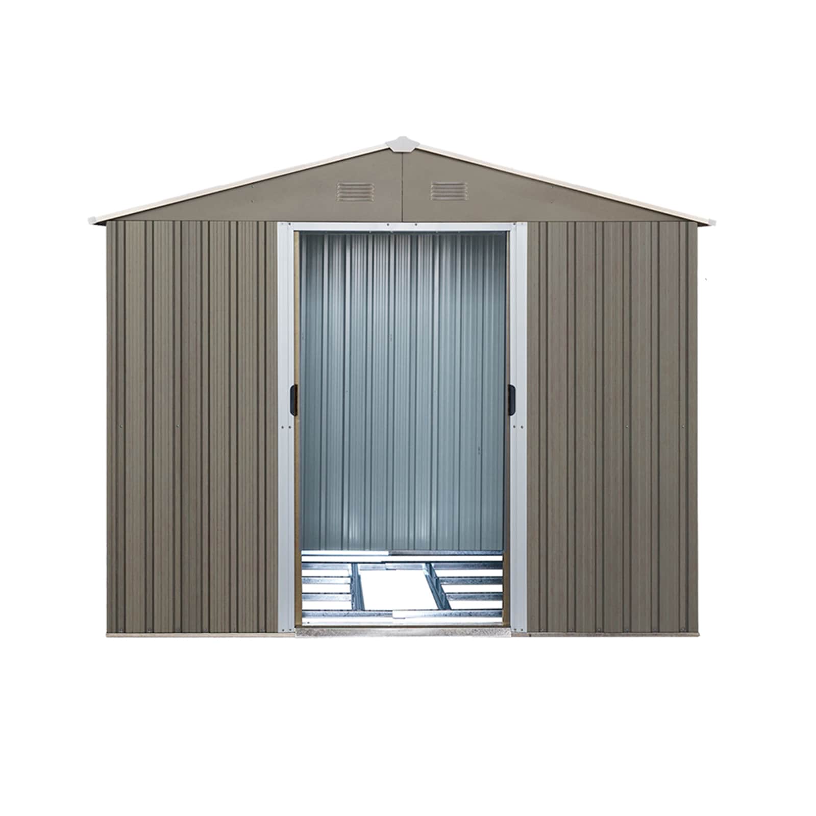 WELLFOR XDJ256BR 8-Feet x 10-Feet GA Summit Galvanized steel Storage Shed