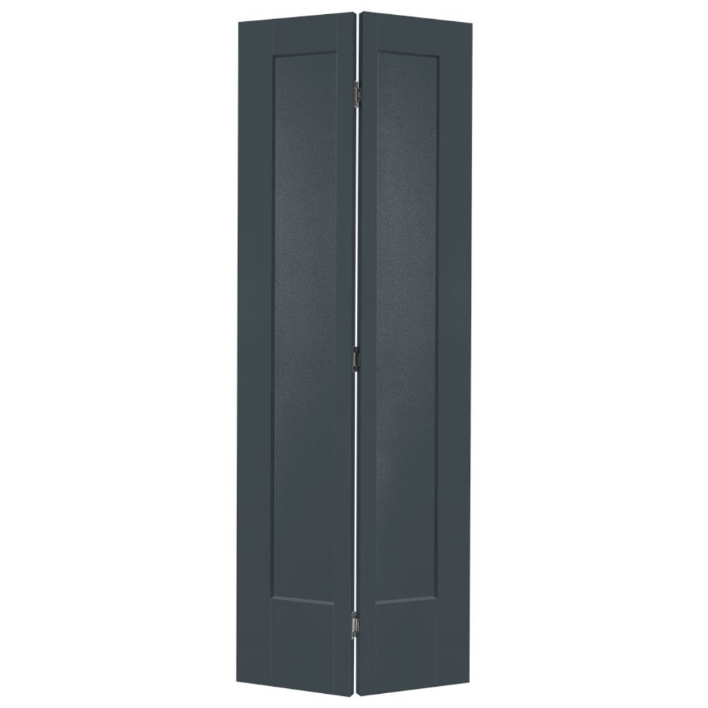 Masonite 826464 Lincoln Park 30-in x 80-in Slate 1-panel square Smooth Hollow core Prefinished Molded composite Closet Bifold Door ( Hardware Included )