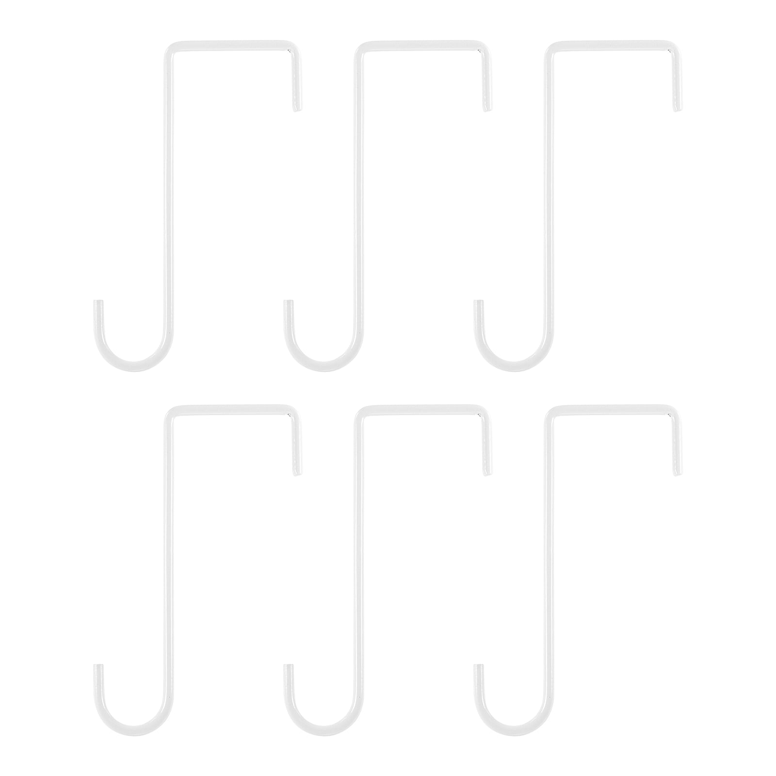 Unique Bargains - 6pcs Vinyl Fence Hooks 2.4 x 6 Inch Powder Coated Fence Hangers Patio Hooks Fen...