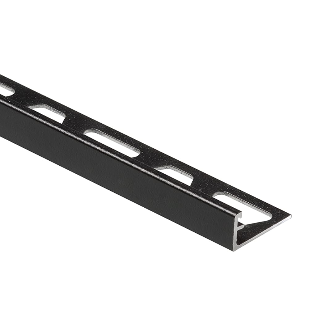 Schluter Systems A125MGS Schiene 0.5-in W x 98.5-in L Matte Black Textured Color-Coated Aluminum Aluminum L-angle Tile Edge Trim