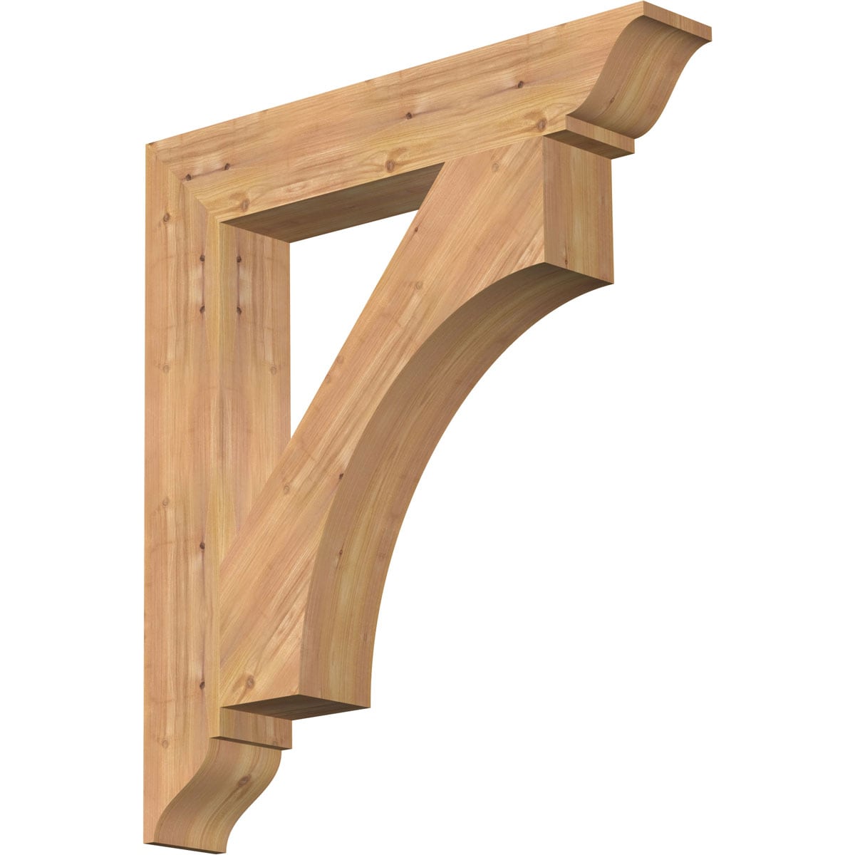 Ekena Millwork BKT06X34X38WTL01SWR Westlake traditional smooth 5-1/2-in x 34-in x 38-in Western red cedar Brown Wood Standard bracket
