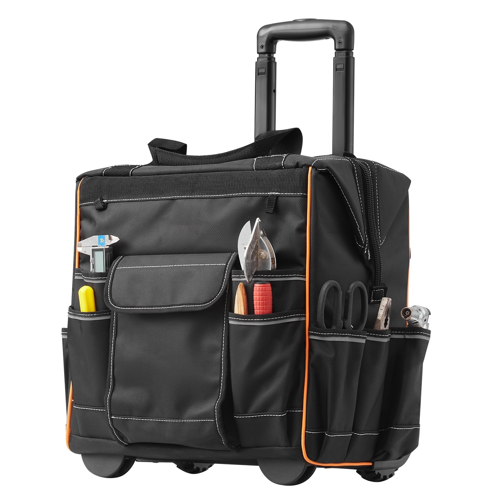 Tinyhomie Rolling Tool Bag 25 Pockets Heavy Duty Roller Tool Bag on Wheels