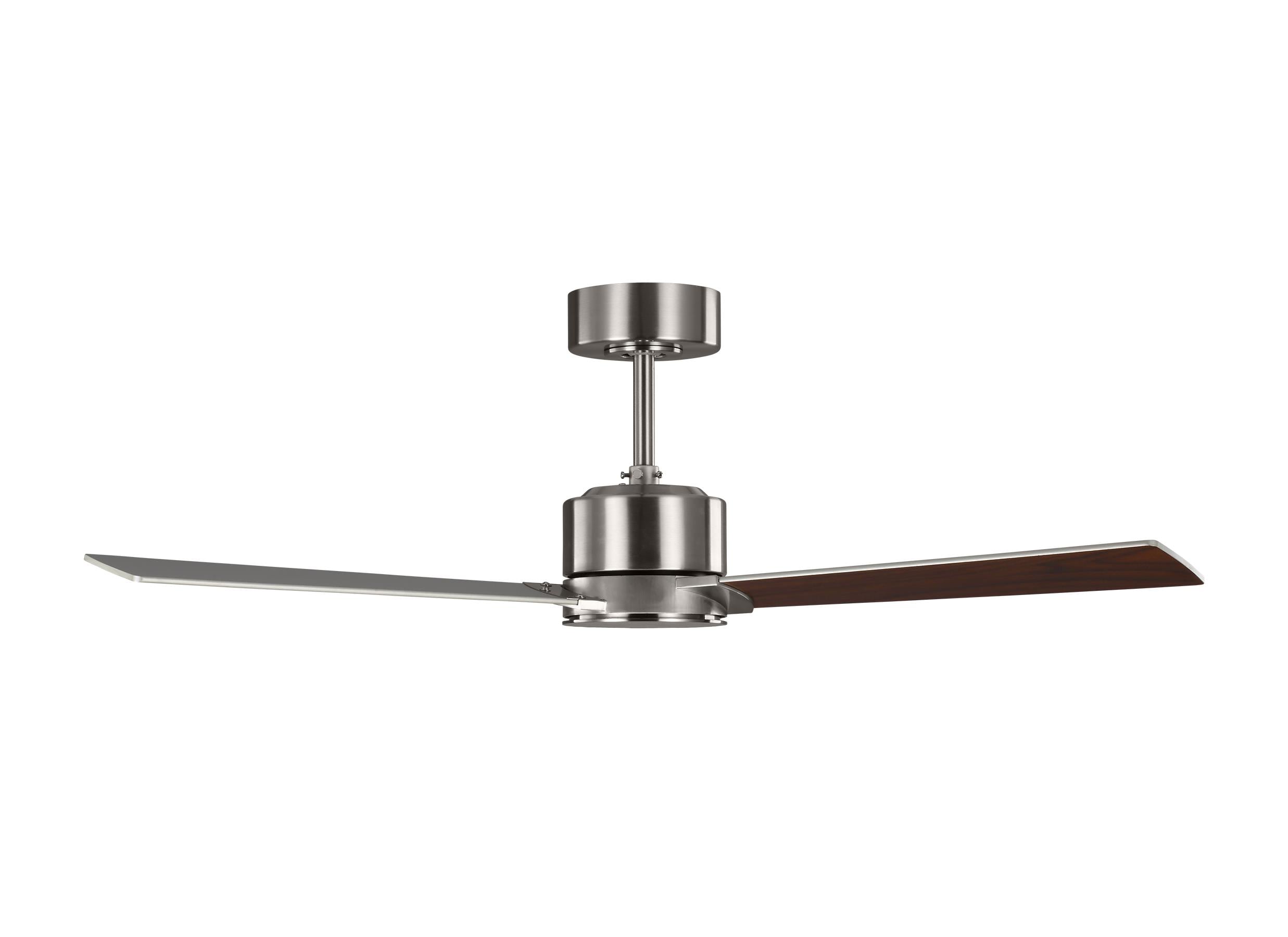 Generation Lighting Rozzen 44-in Brushed Steel Indoor Downrod or Flush ...