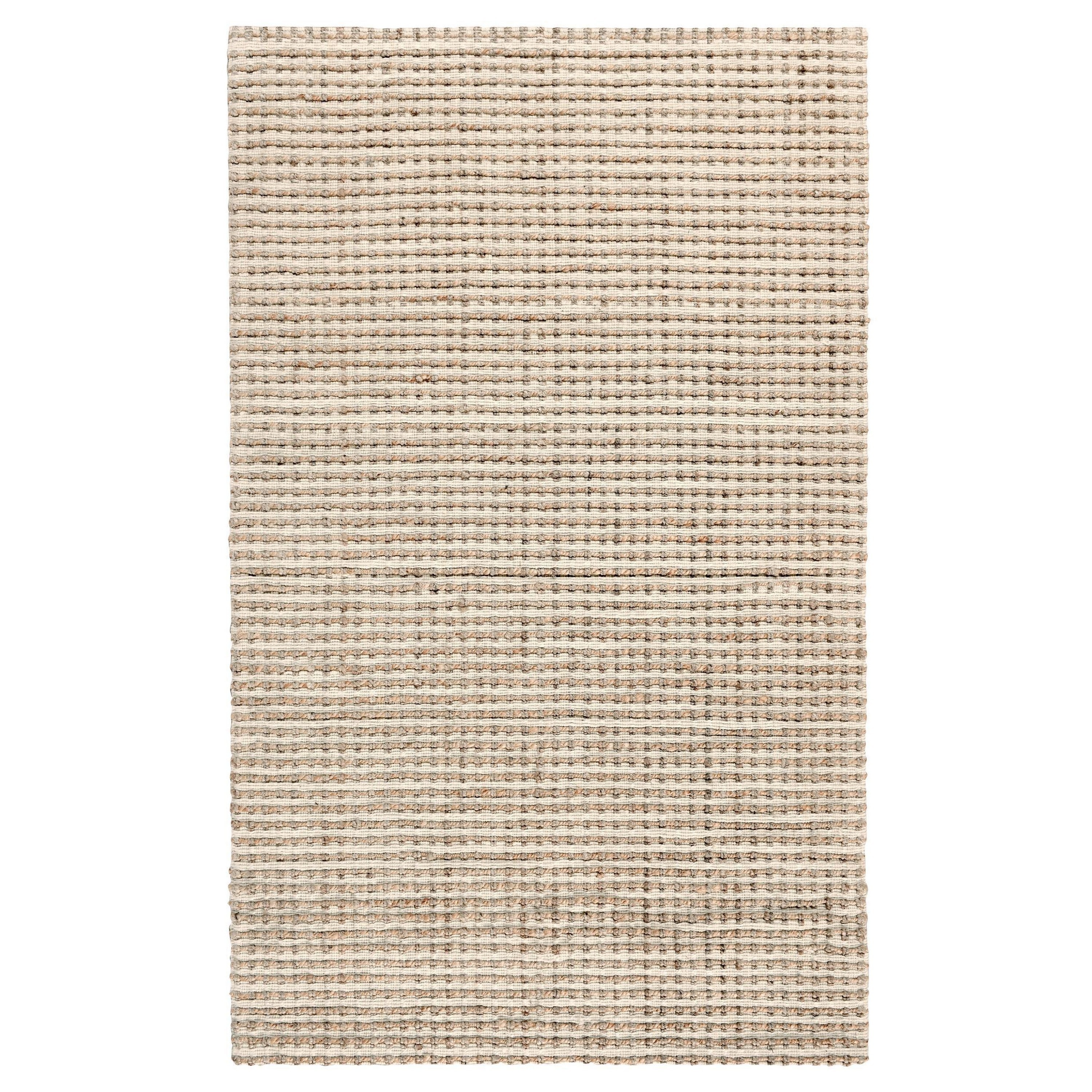 Benzara BM319637 Tufted Cotton/Jute Ivory Rectangular Indoor/Outdoor Area rug