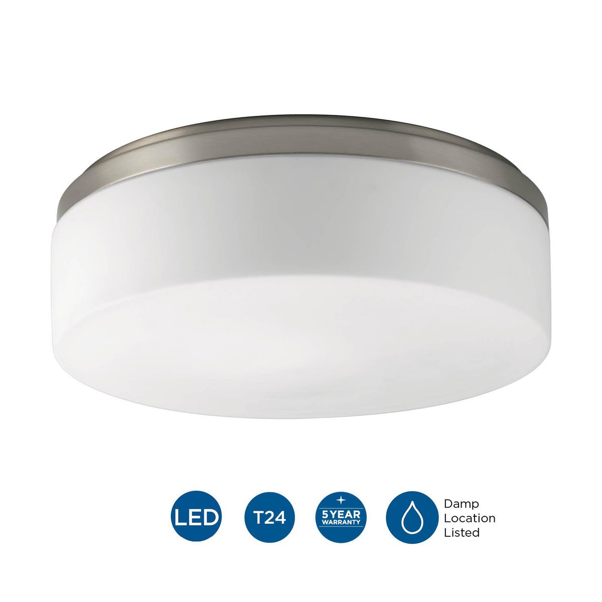 Maier 14" Brushed Nickel LED Flush Mount Light