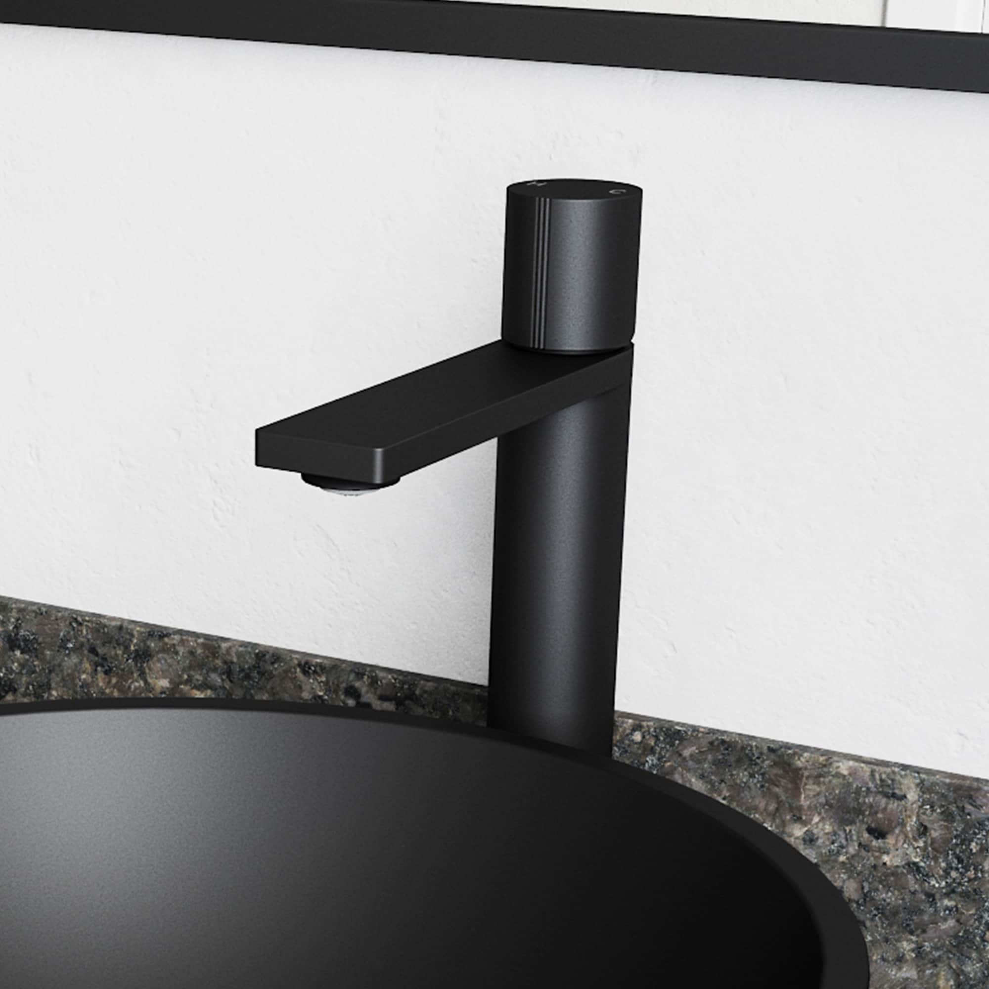 Gotham Matte Black Single-Handle Vessel Bathroom Faucet