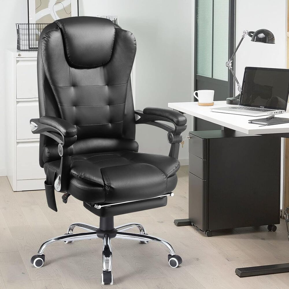 AECOJOY 13093UBK-LS01 Black Contemporary Ergonomic Adjustable Height Swivel Manager Chair