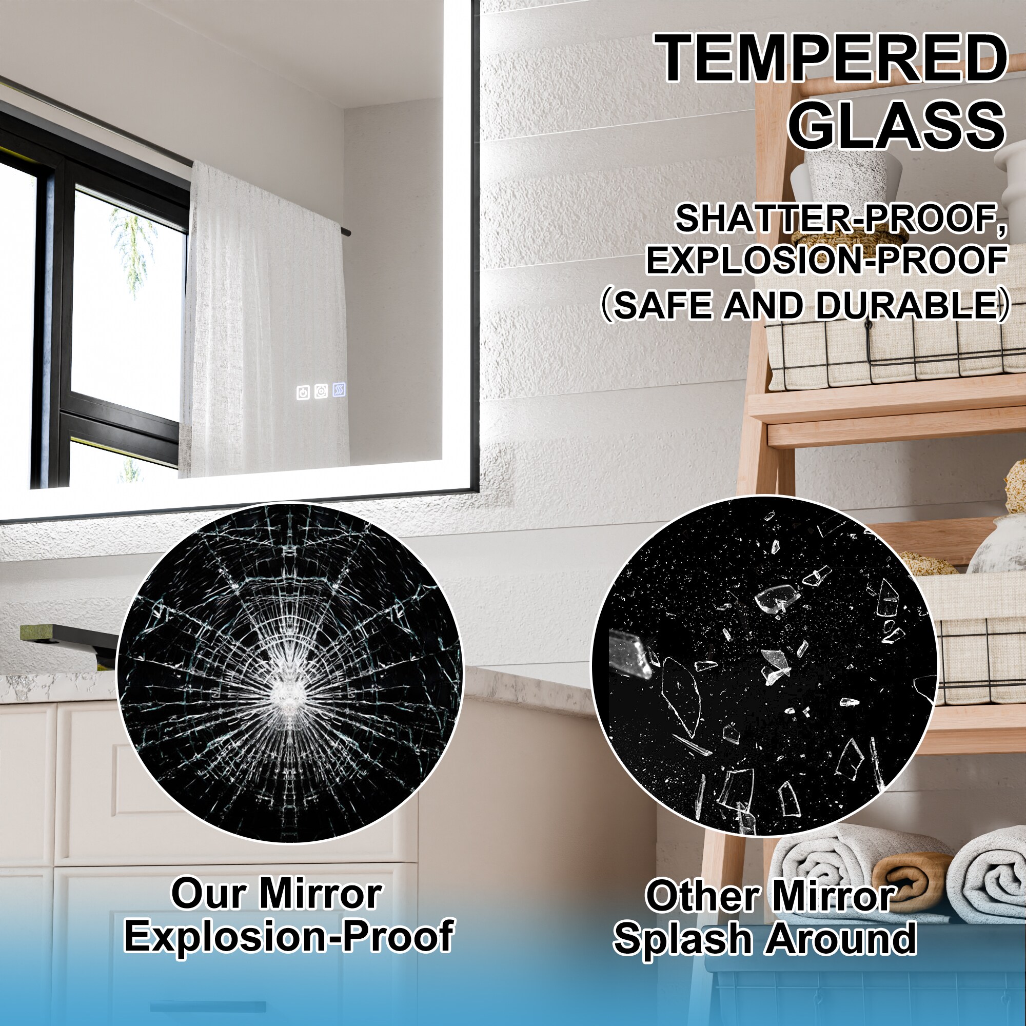 ES-DIY EYFRBM5530V12MB Framed-Bath-Mirrors - View #9
