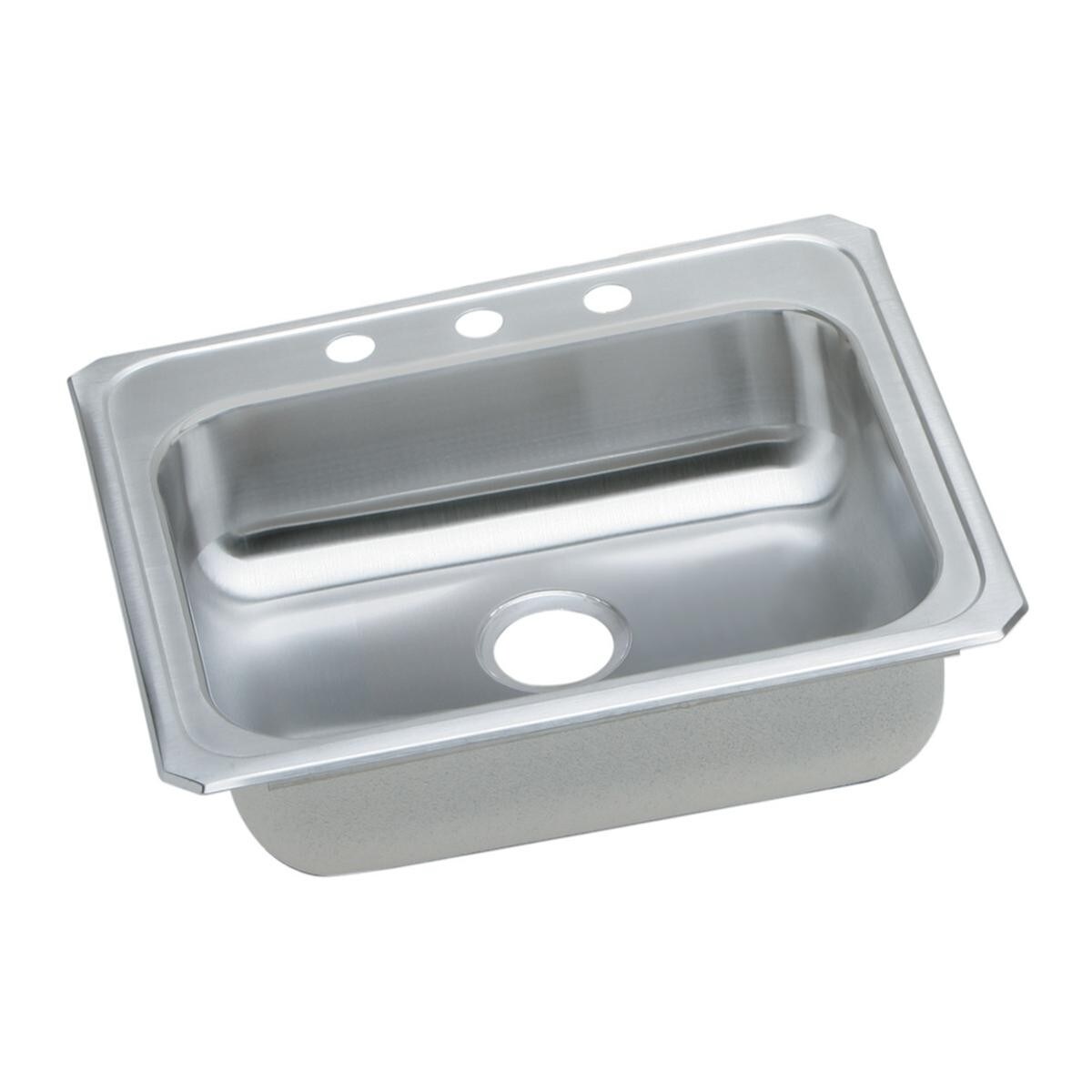 Elkay GECR25213 Celebrity Drop-in 25.0-in x 21.25-in Stainless steel Single bowl 20 -Gauge Kitchen Sink