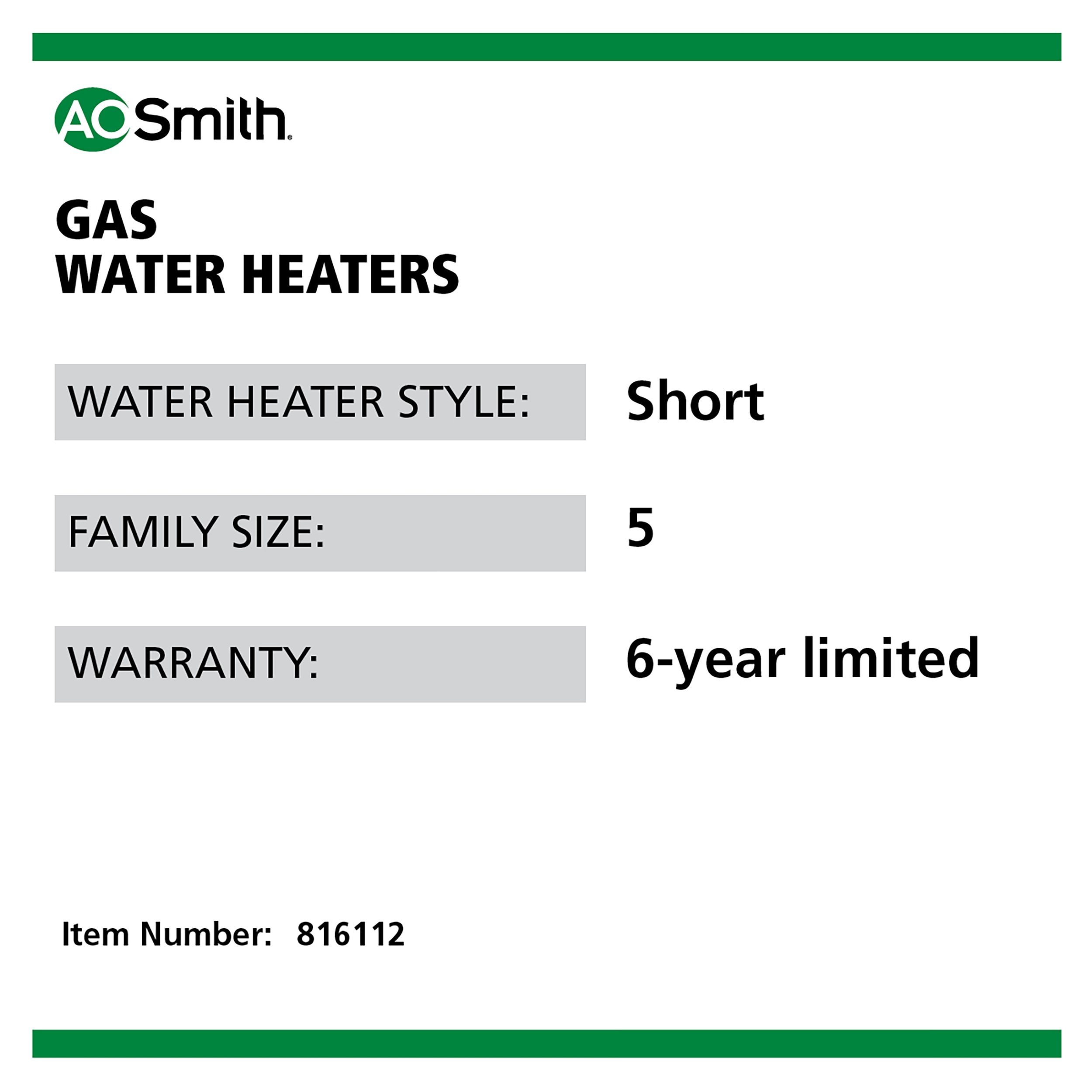 A.O. Smith G6-US7576NV Gas-Water-Heaters - View #9