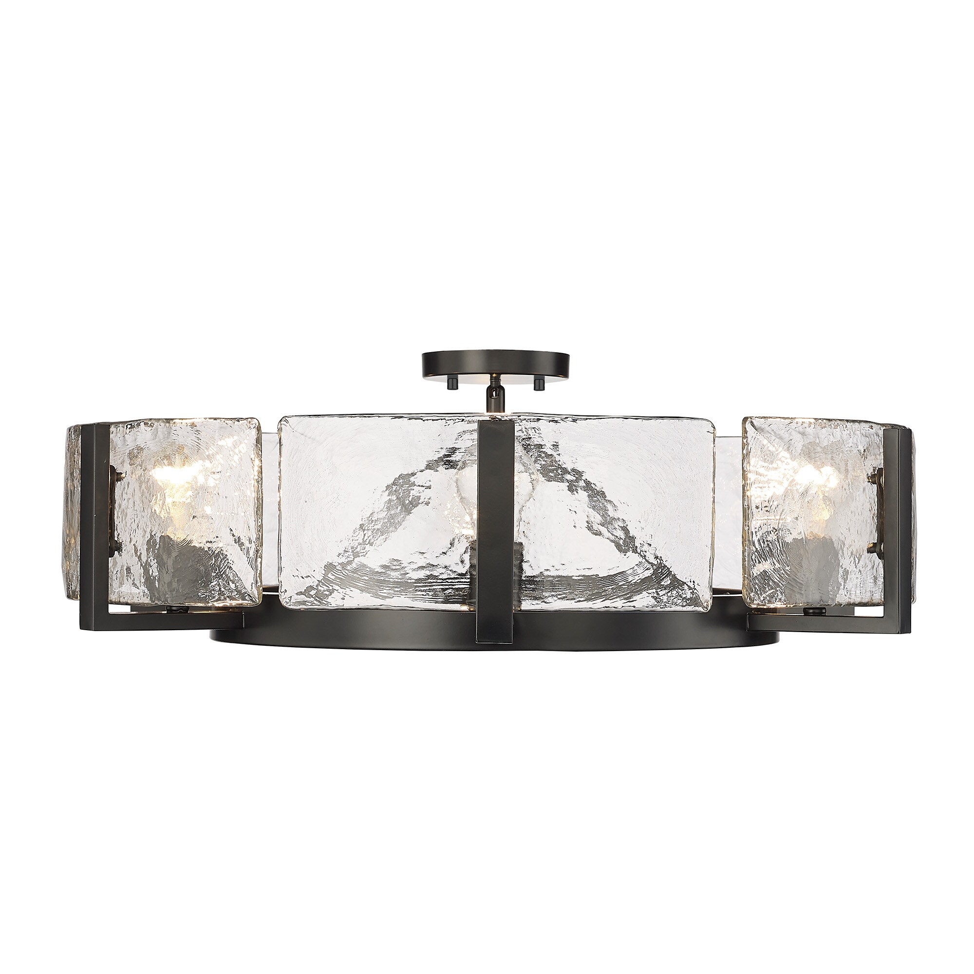 Golden Lighting 3164-6SF BLK-HWG flushmounts - View #4
