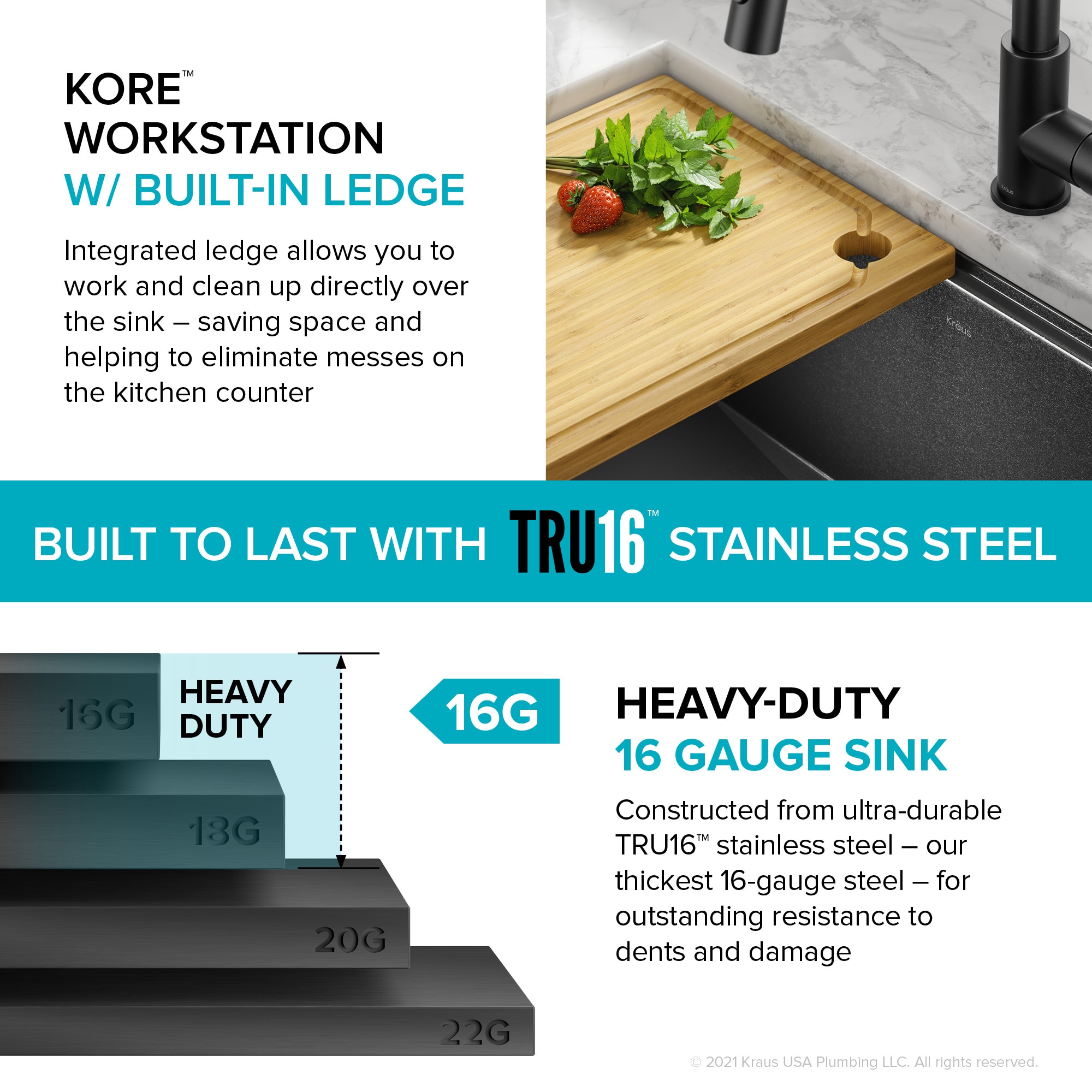 Kraus KWU110-27-PGM Kitchen-Sinks - View #15