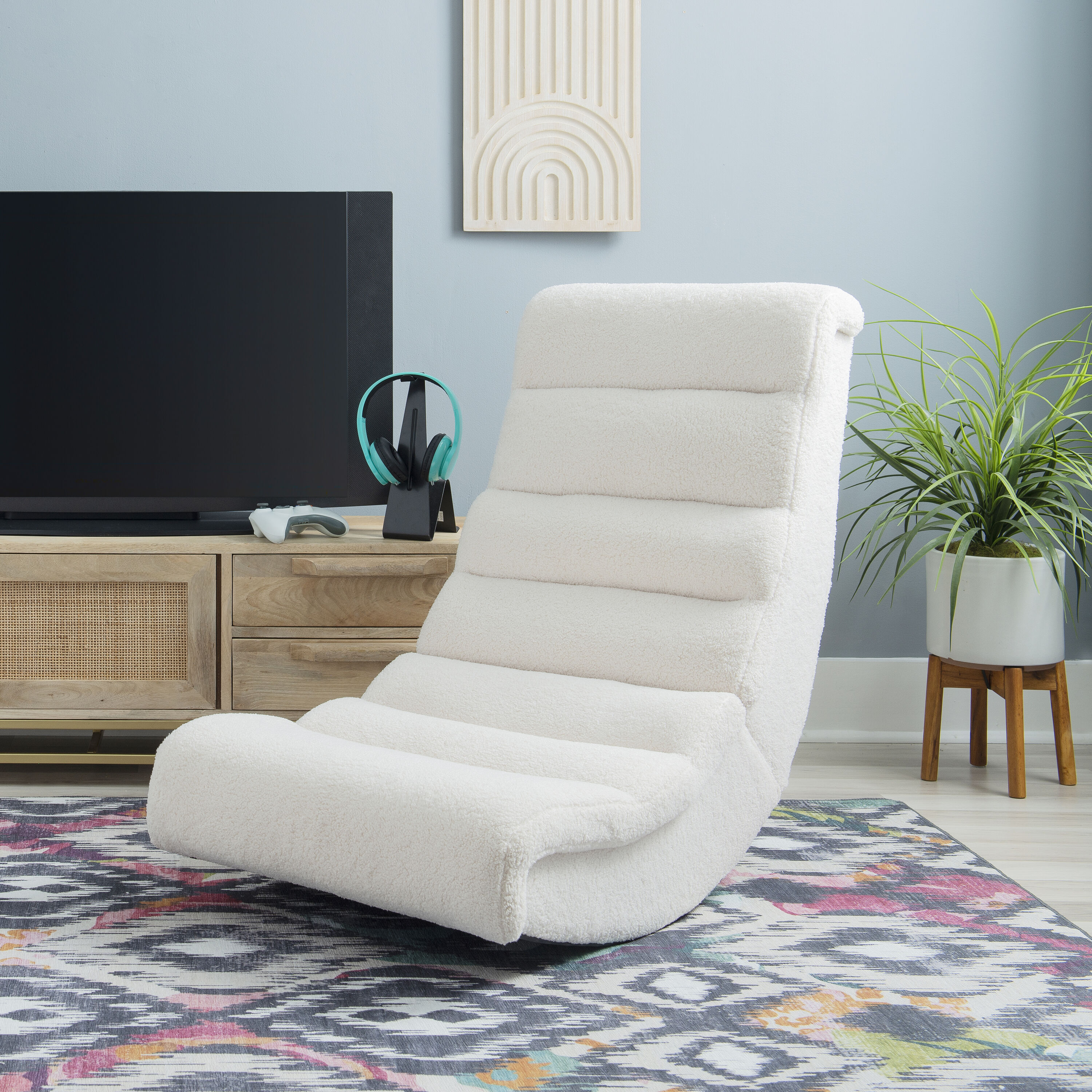 Linon LOWES1856 Casual Cream Accent Chair