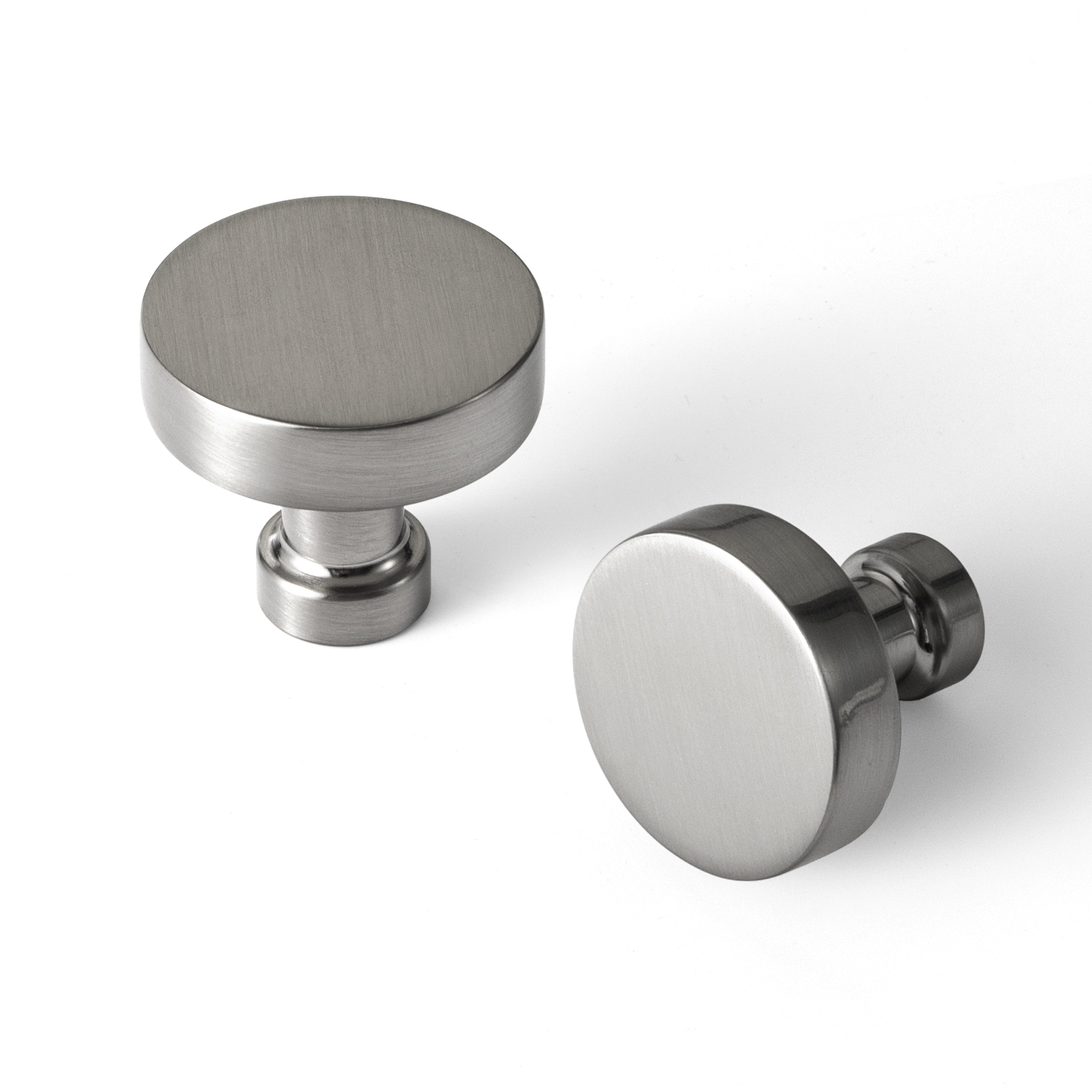 Miaokesen 6651LN-DK 1-1/5-in Satin Nickel Mushroom Modern Cabinet Knob 6 -Pack