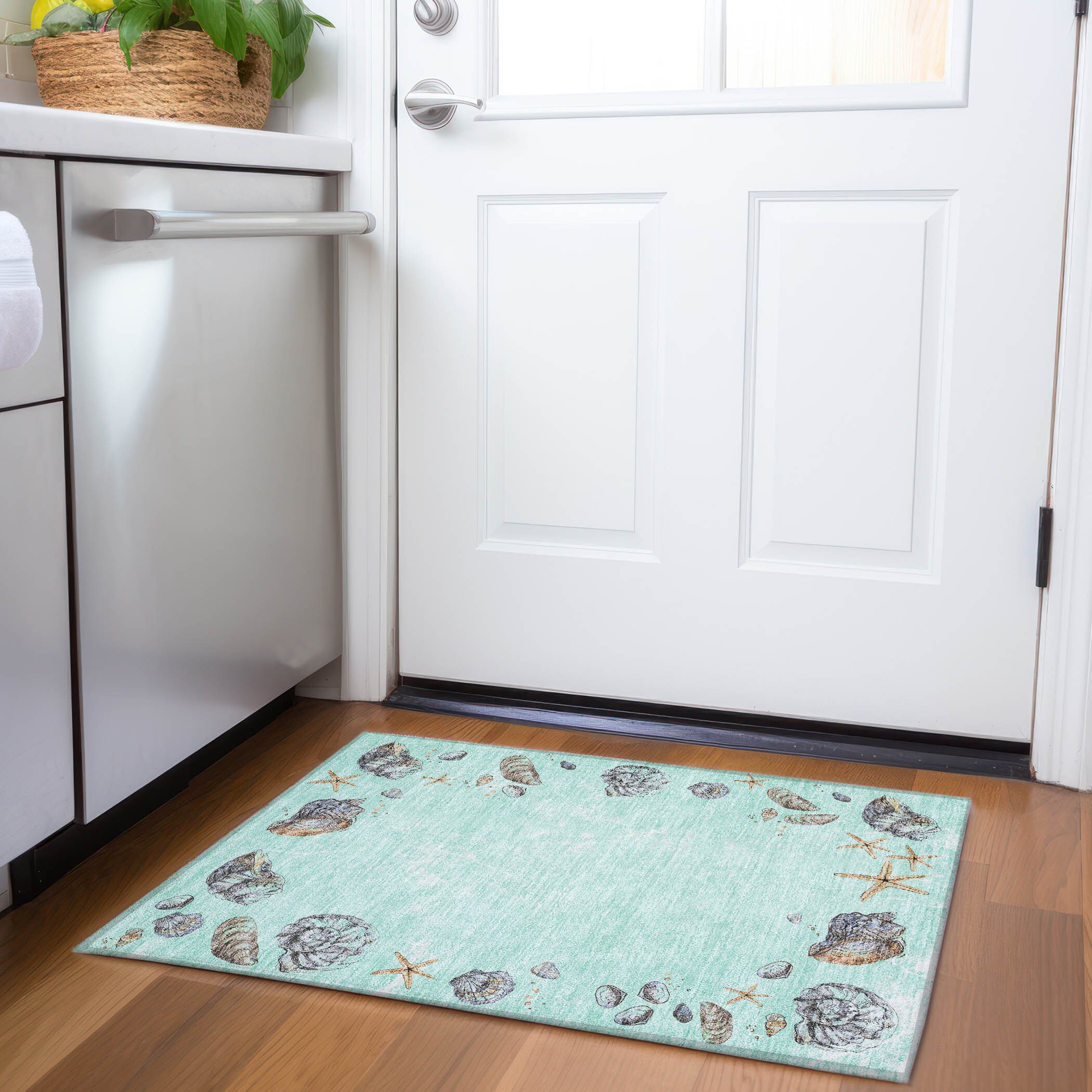 Addison Rugs AMF188GN20X30 Mayfield AMF188GN 2 x 3 (ft) Loomed Polyester Green Rectangular Indoor Geometric Machine washable Area rug