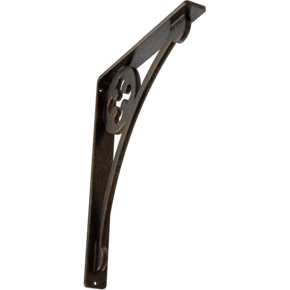 Ekena Millwork BKTM01X10X12SCRABS Crawley 10-in x 1.5-in x 12-in Antique brass Wrought iron Mounting bracket