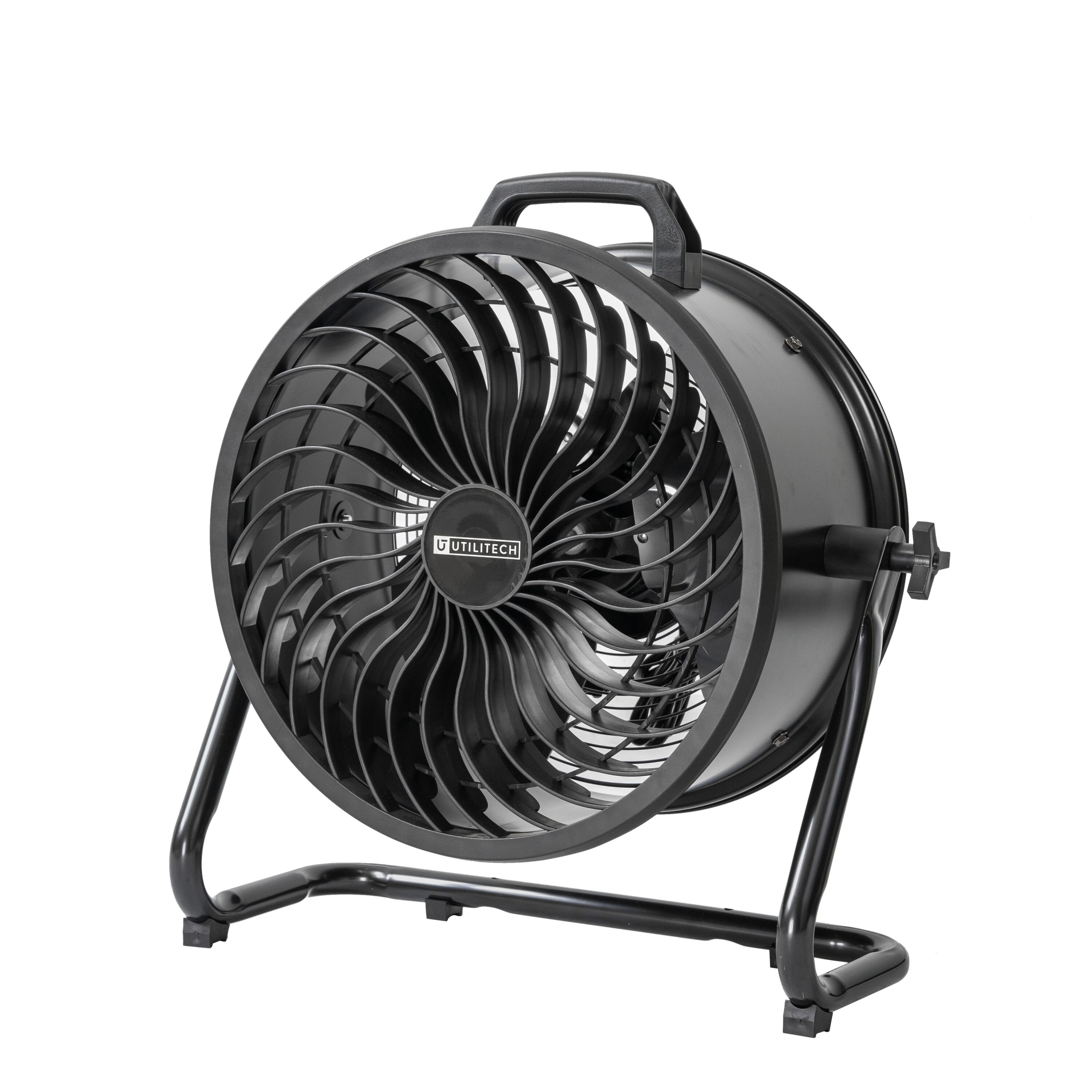 Utilitech 16-in 120 -Volt High Velocity Indoor Black Floor Fan