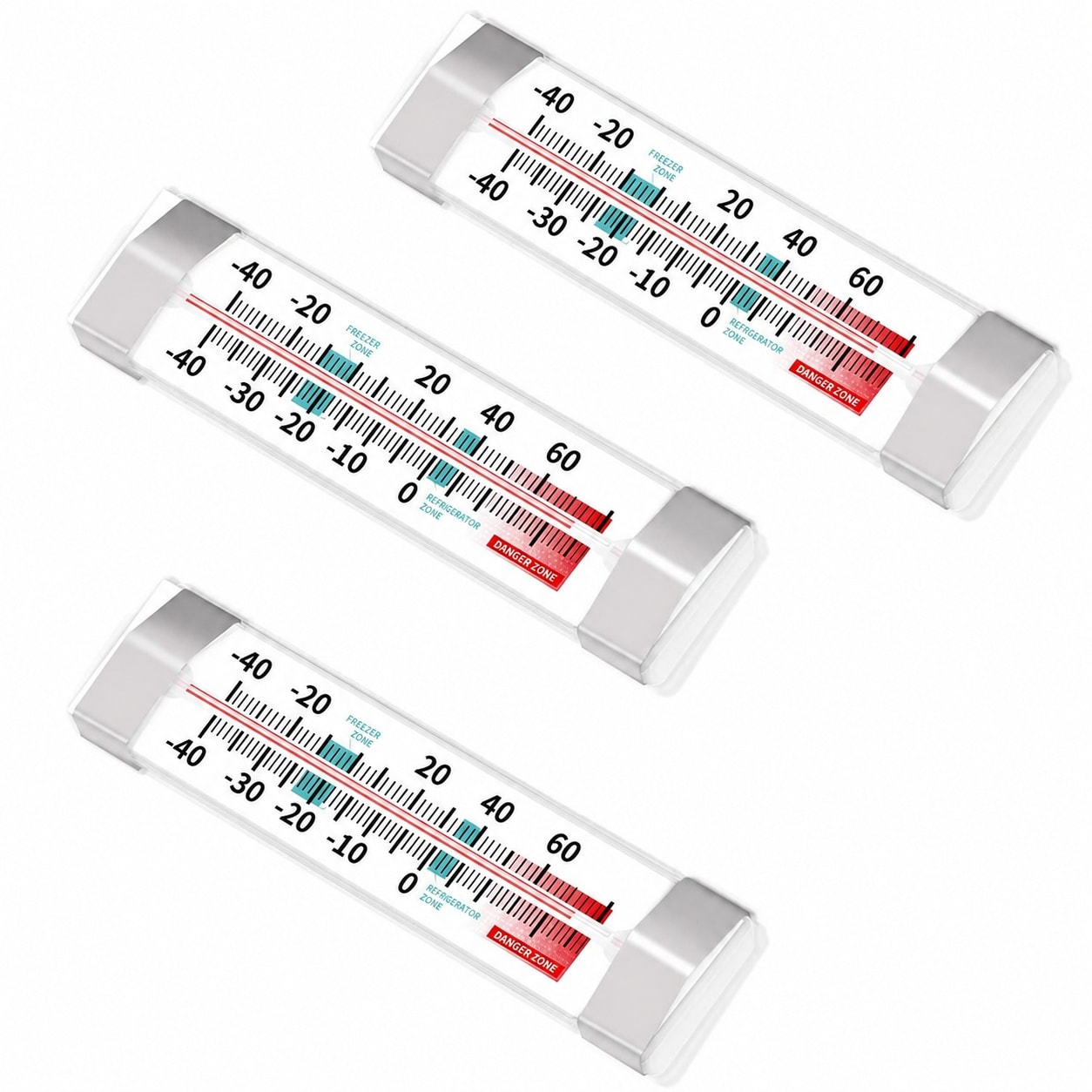 Aoibox - Fridge Refrigerator Freezer Thermometer 3pack Temperature Range Minus 40 to 80 Fahrenhe...