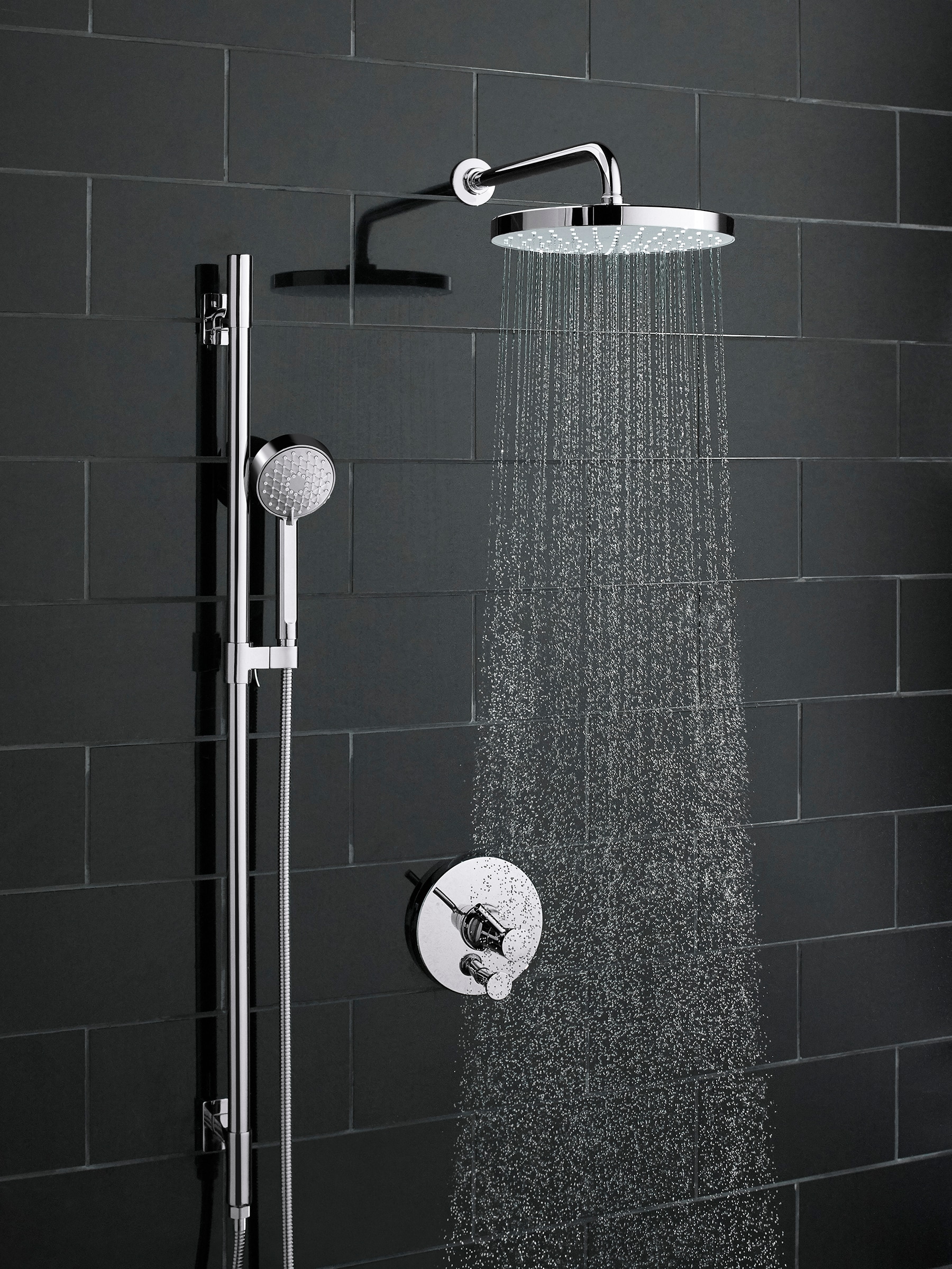 Awaken 10" Polished Chrome Wall or Ceiling Mount Rainhead