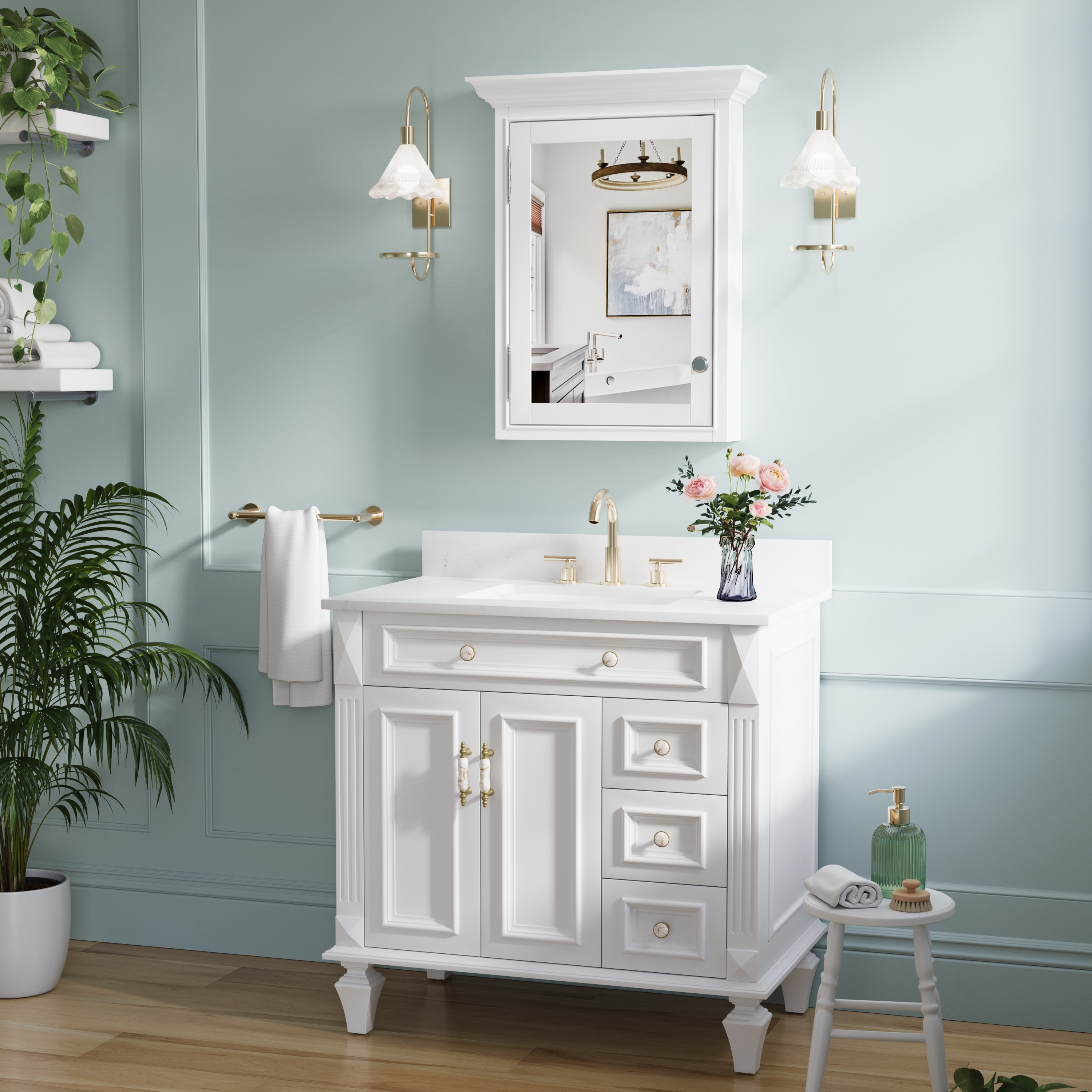 WELLFOR KAFMD2F1-3036 Bathroom-Medicine-Cabinets - View #3