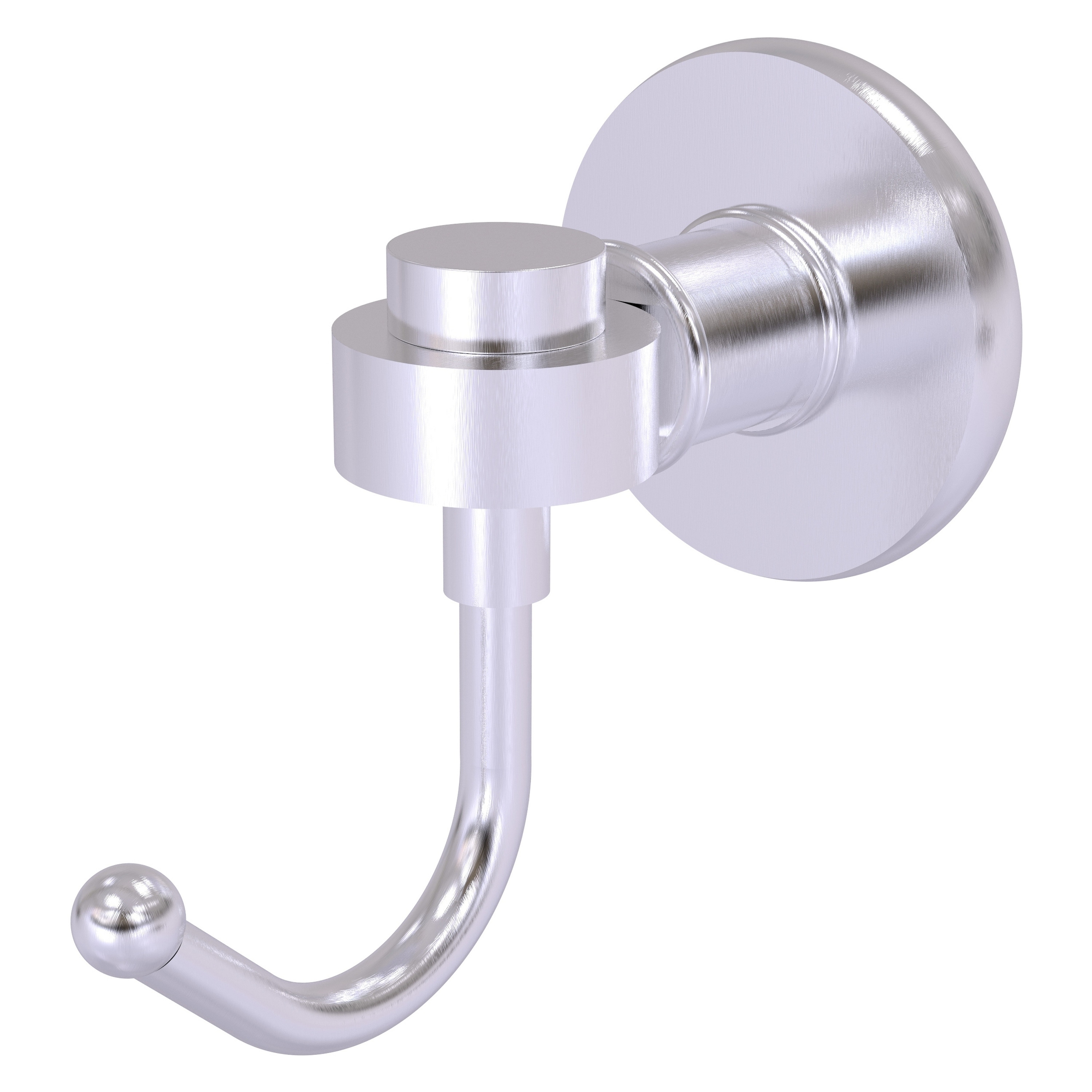 Allied Brass 2020-SCH Continental Satin Chrome Single -Hook Wall mount Towel Hook