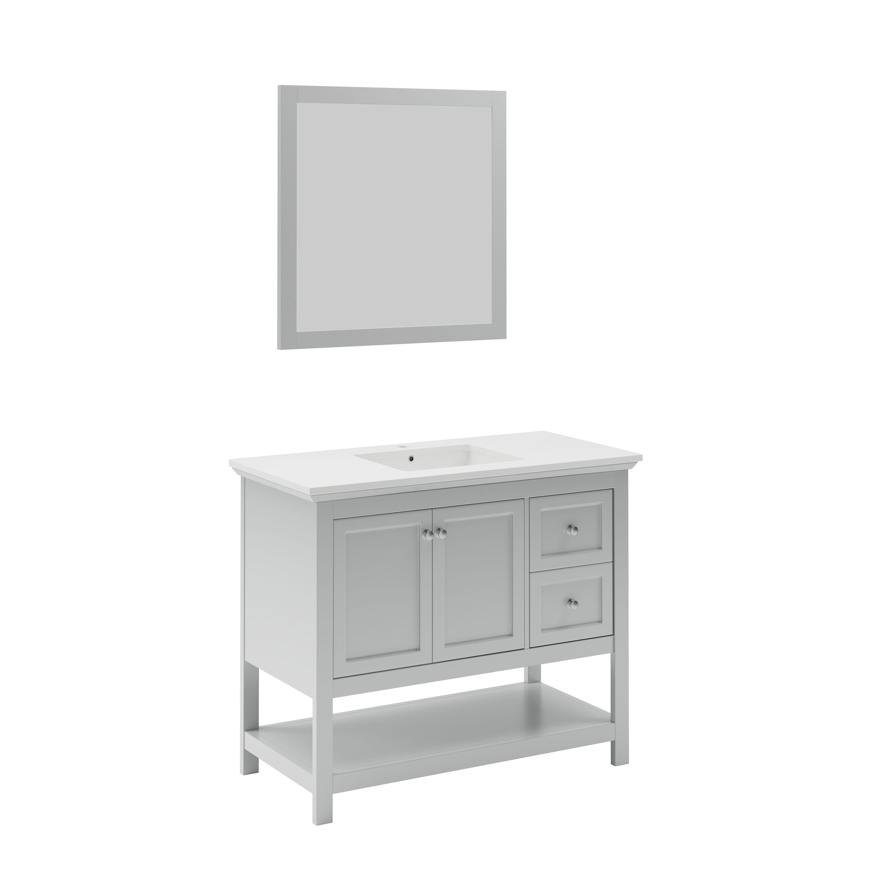Fresca FCB2340GR-CWH-U Bath-Vanity-Combo - View #2