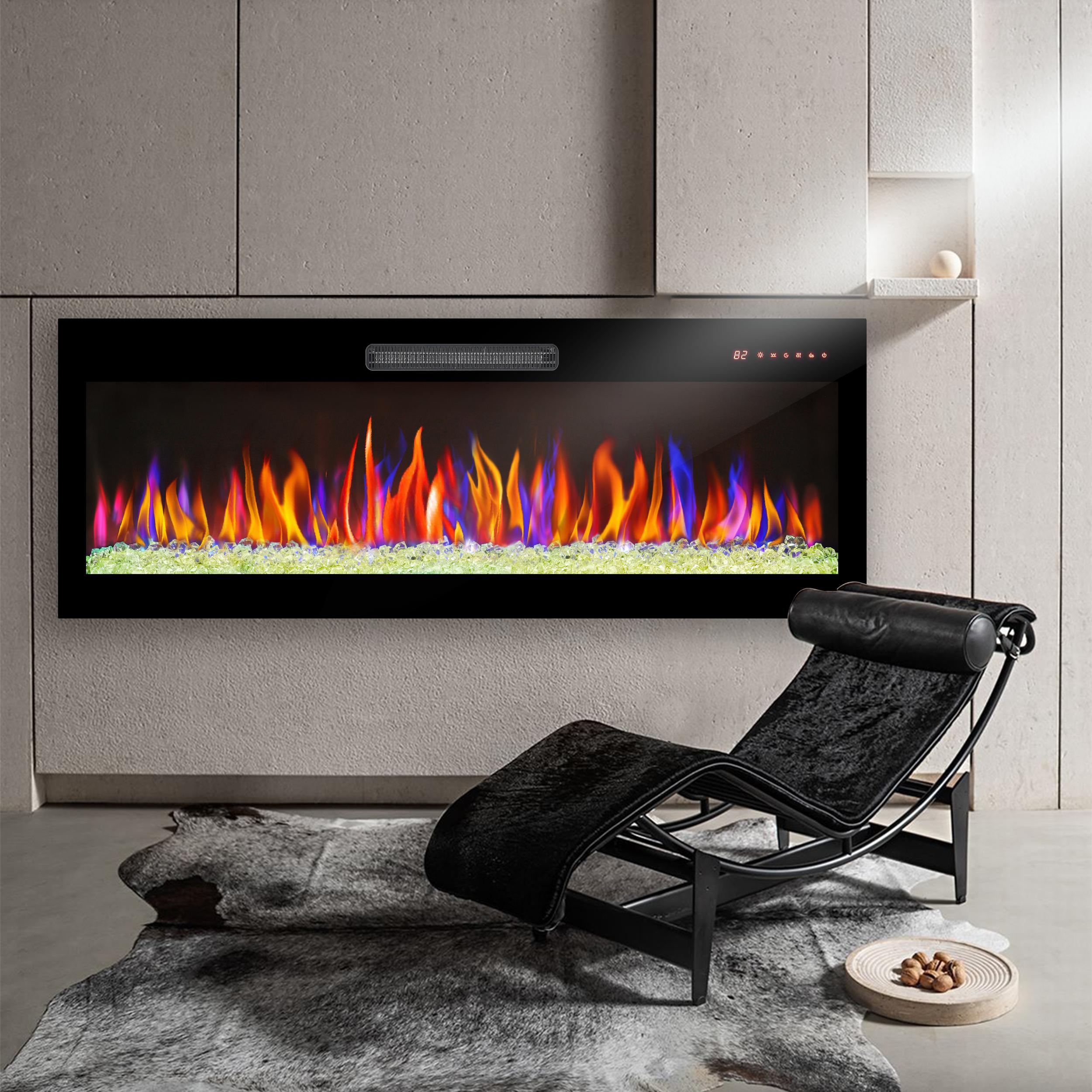 Bayfeve 50-in W Black LED Electric Fireplace BF-3305-FP Sansujyuku sansujyuku.com