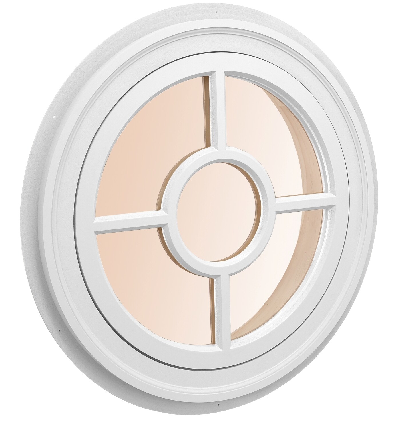 AWSCO FRW26-5LT 26-in x 26-in x 4-9/16-in Jamb Round White Window Grid Included
