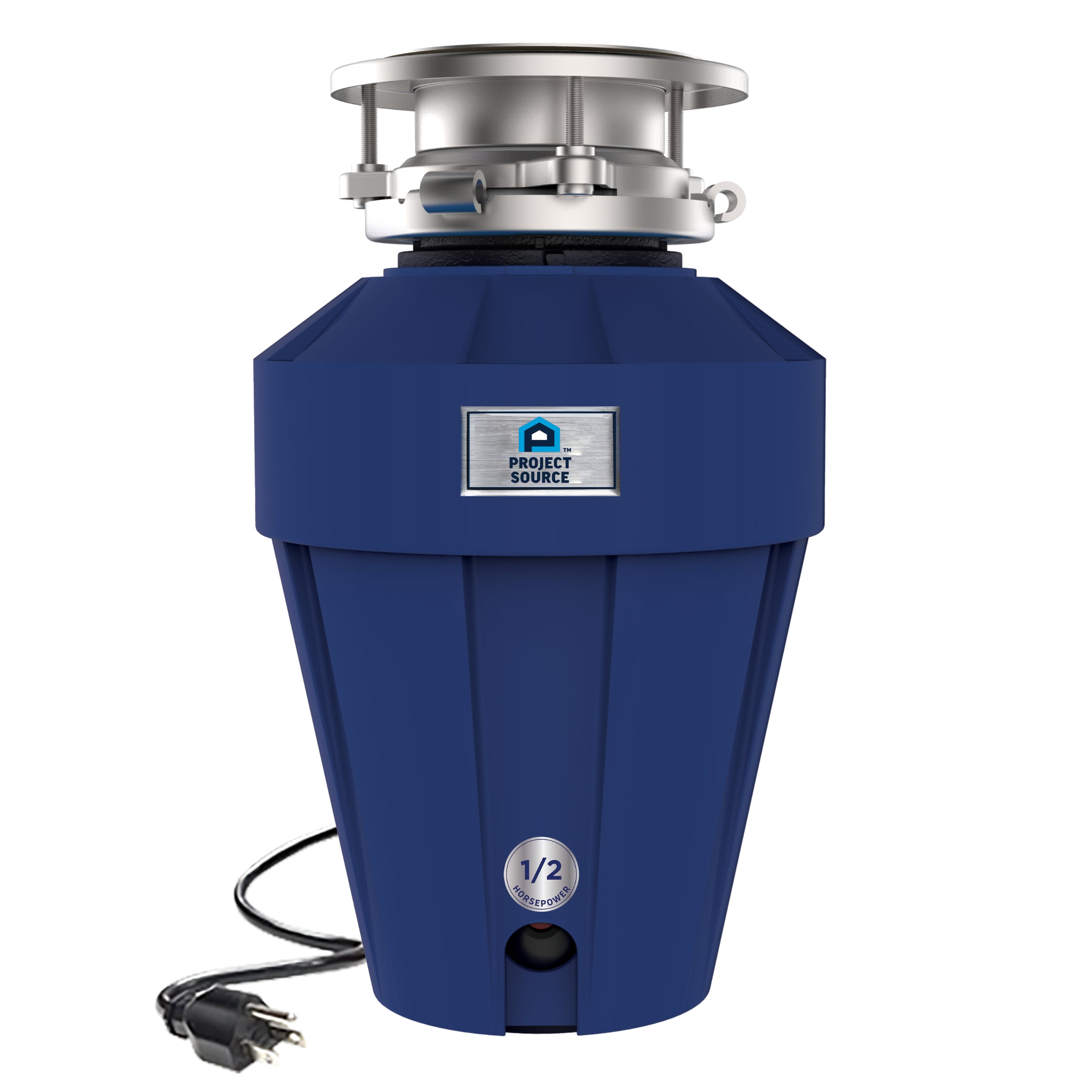Project Source PSD-70 Continuous feed 1/2-HP Septic Safe Corded Garbage Disposal with Noise Insulation