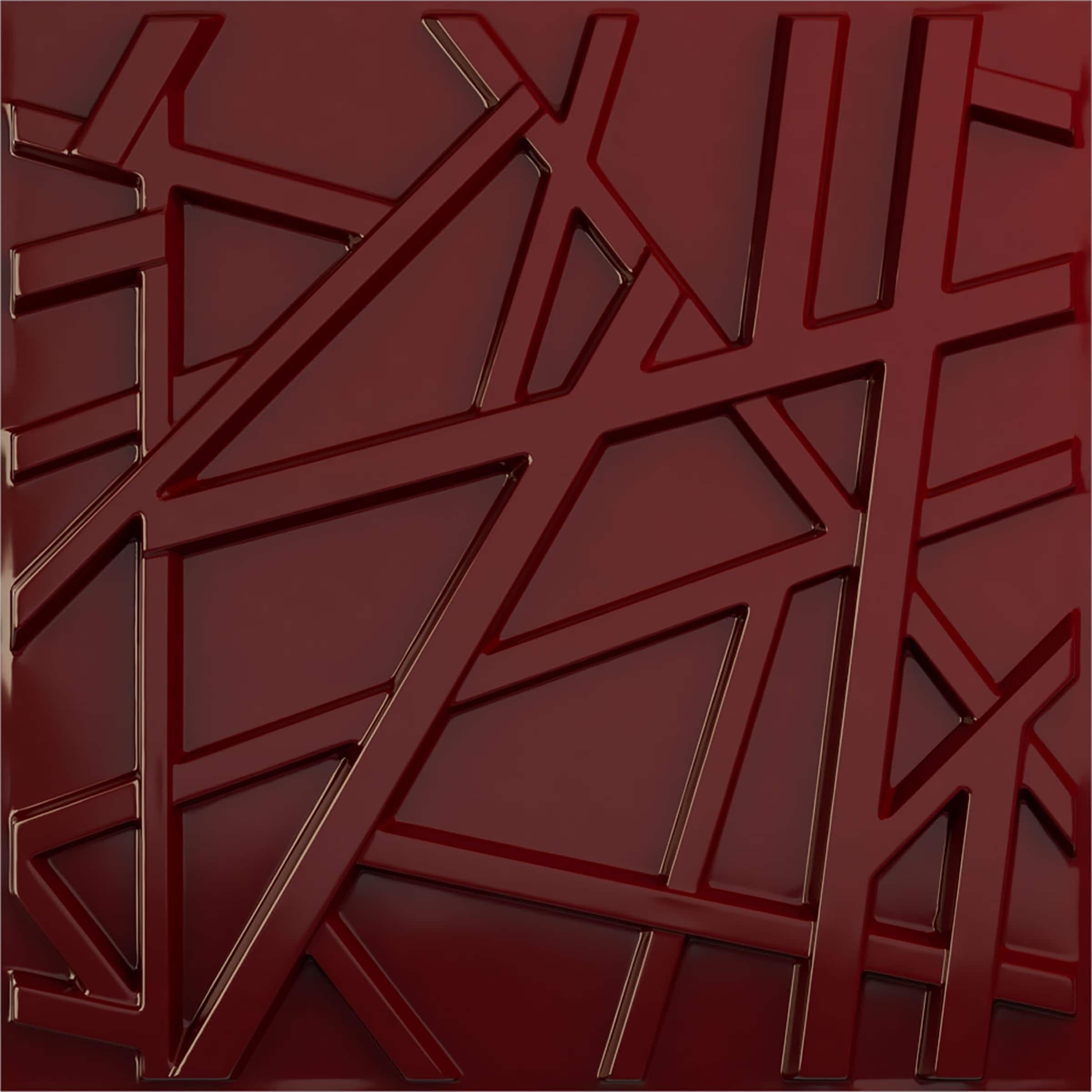 Ekena Millwork WP20X20EGHML 19-5/8-in x 19-5/8-in Embossed Paintable/Stainable Red PVC Wall Panel (