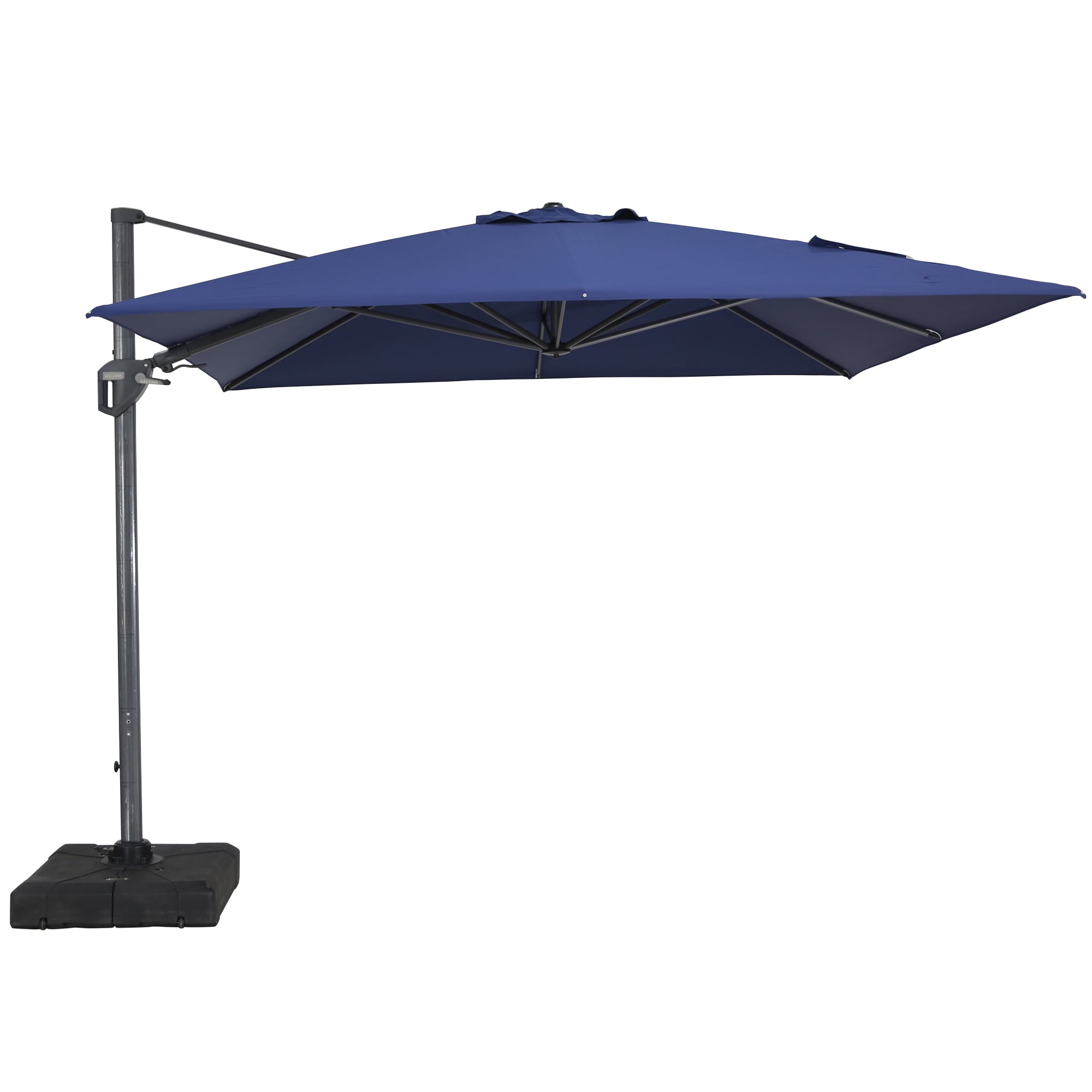 11FT Square Cantilever Patio Umbrella in Navy Blue(without Umbrella Base) Patio Furniture at