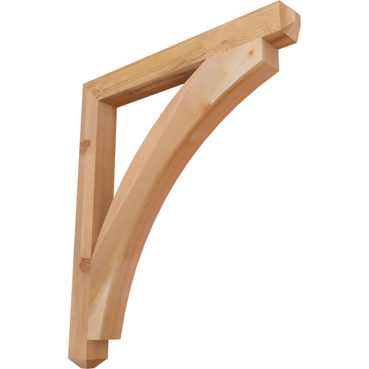 Ekena Millwork BKT04X38X44THR04SWR Thorton craftsman smooth 3-1/2-in x 38-in x 44-in Western red cedar Brown Wood Standard bracket