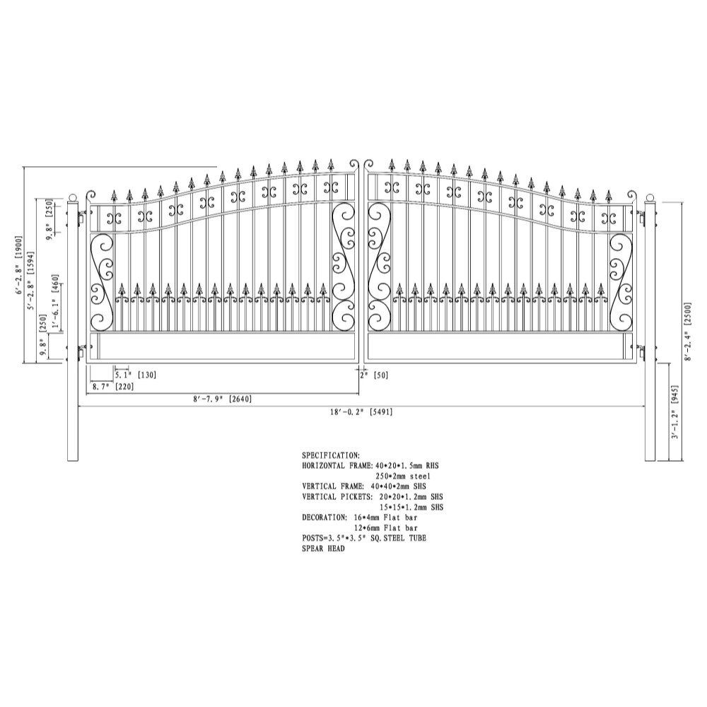 ALEKO DG18VEND-LO Driveway-Gates - View #3
