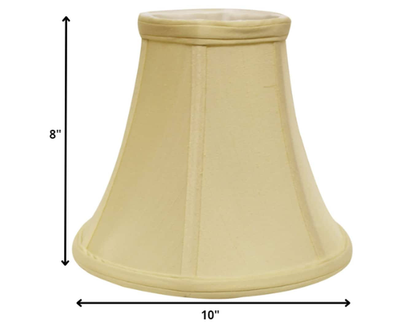 HomeRoots 8-in x 10-in White Fabric Bell Lamp Shade in the Lamp Shades ...