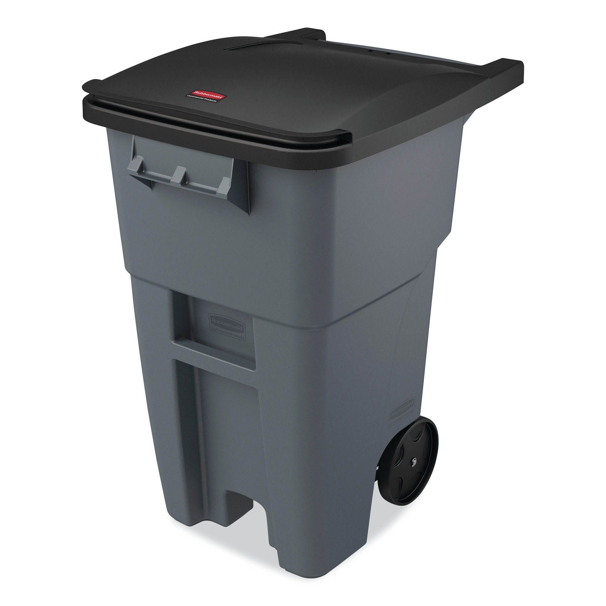 Rubbermaid Brute Plastic Trash Can Container, 32 Gallons, Grey