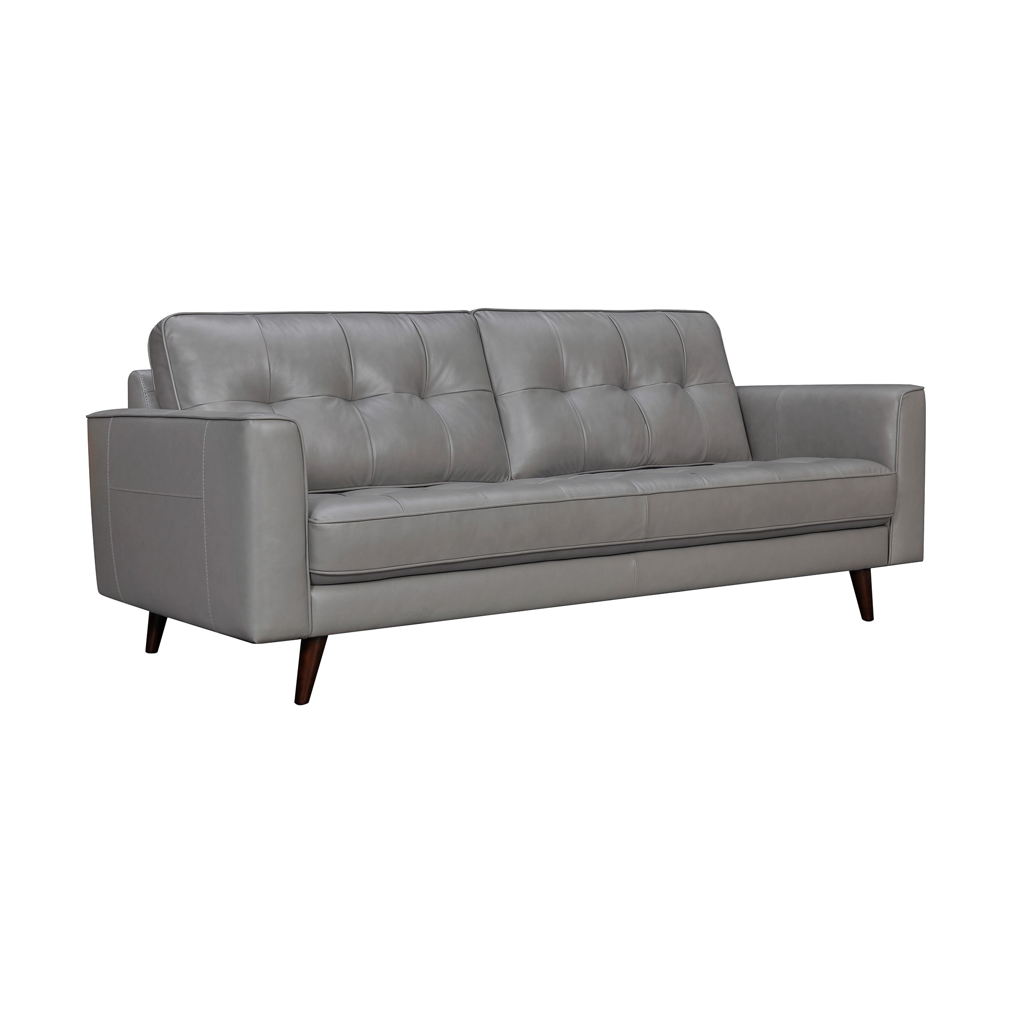 Armen Living LCDA3GR 86-Inches Modern Brown Genuine leather Sofa