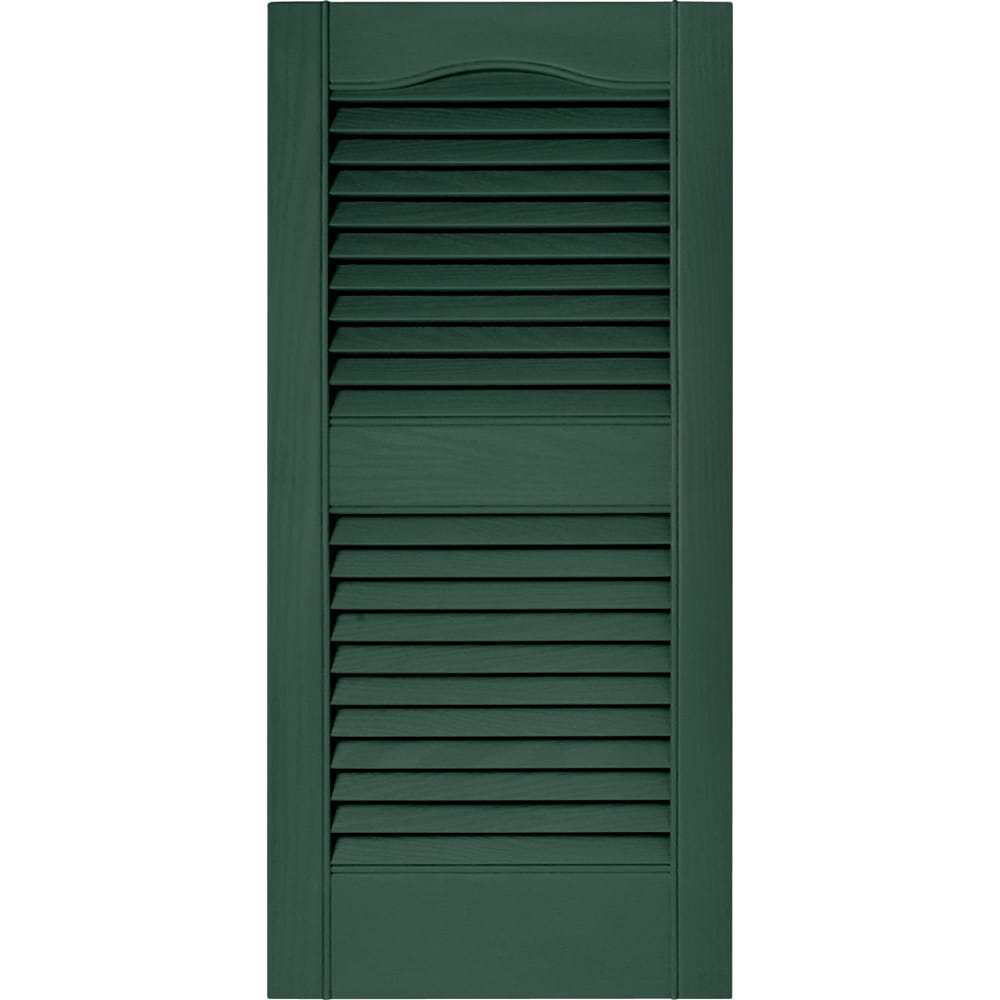 Vantage V1711431028 14.563-in W x 30.75-in H Forest Green Louvered Exterior Shutters ( 1 -Pack )