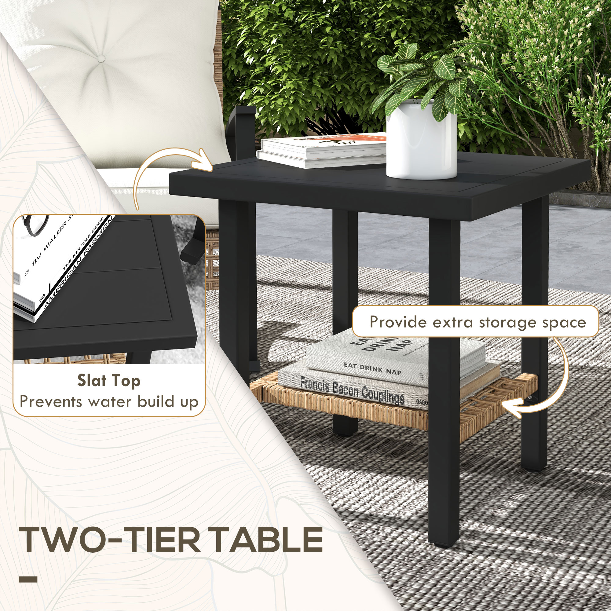 Outsunny 863-126V00WT Patio-Conversation-Sets - View #9