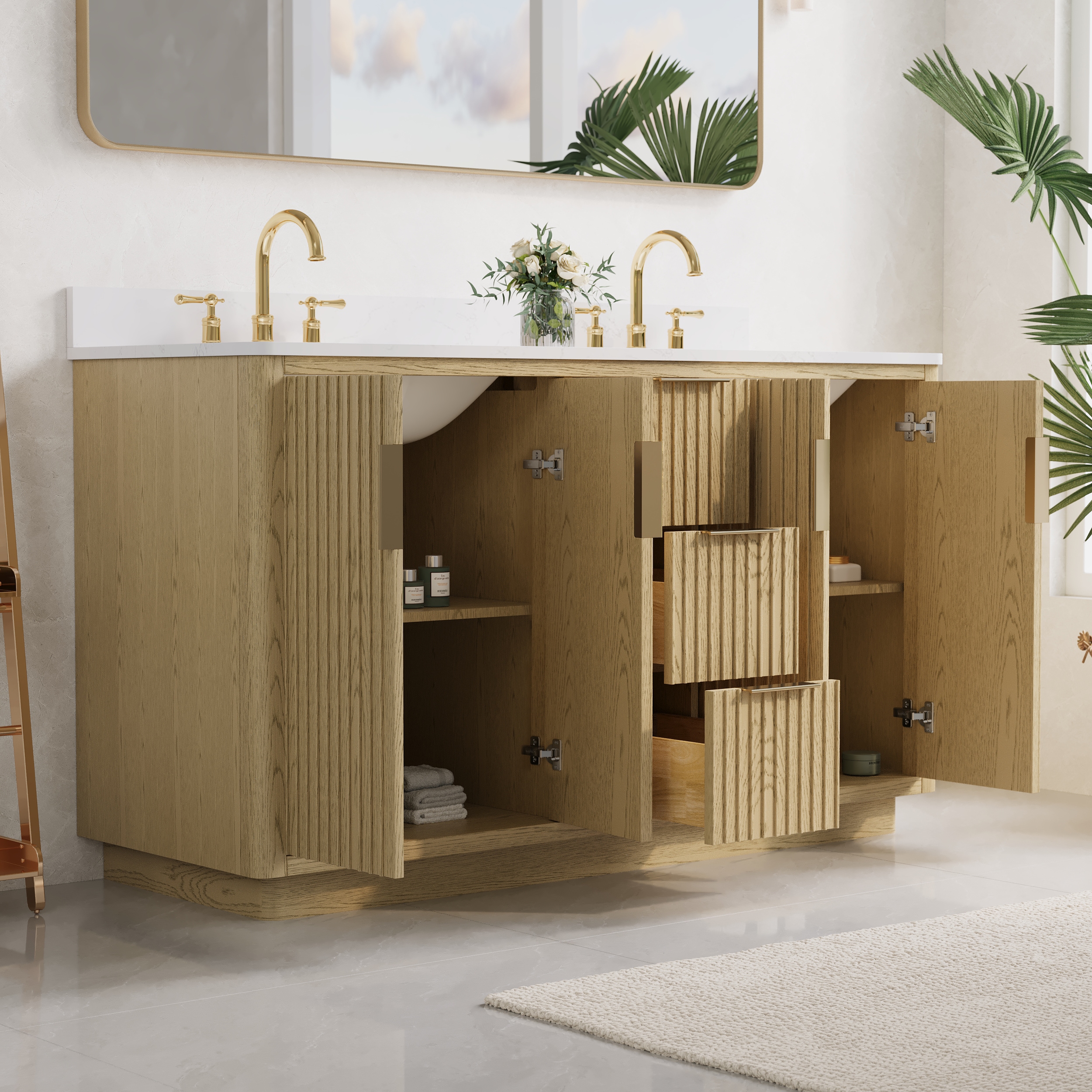 WELLFOR VEX-60TGY Bath-Vanity-Combo - View #2