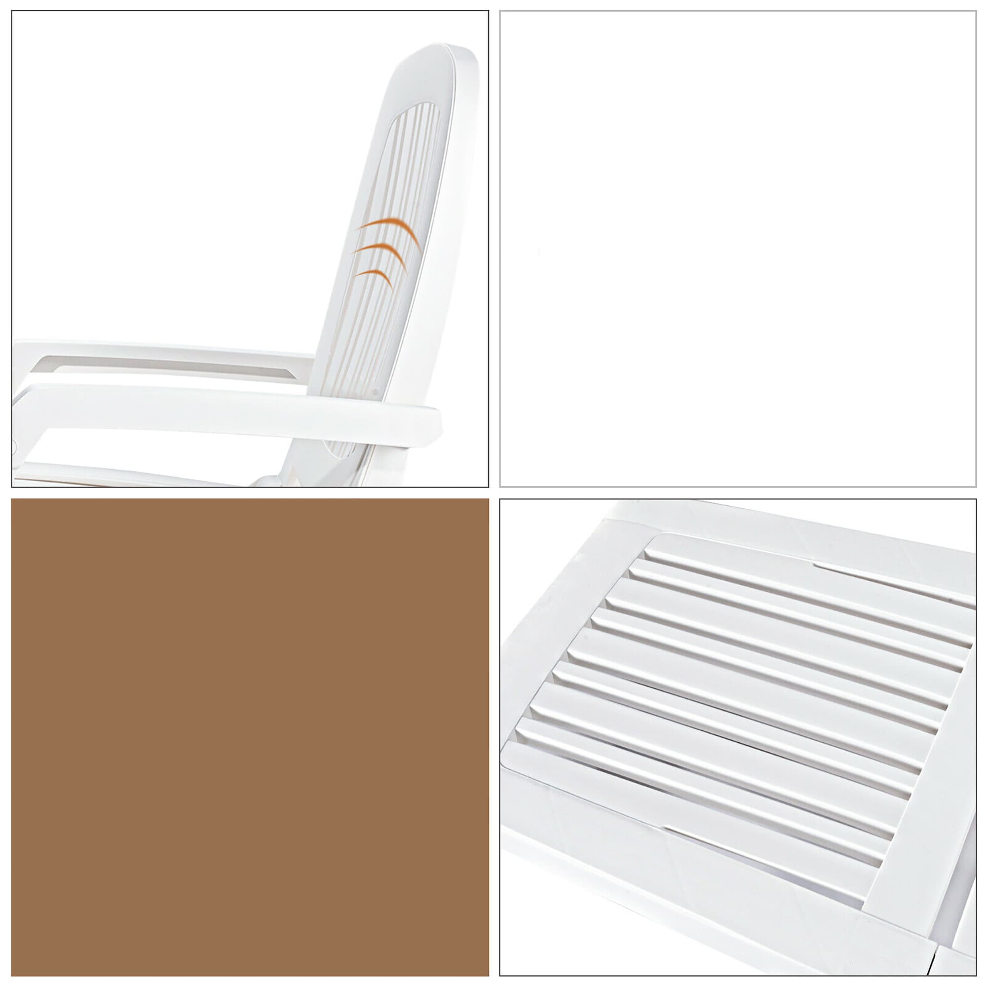 Adams white resin online adjustable backrest chaise lounge