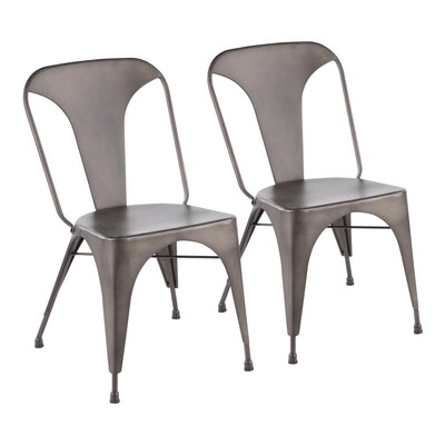 Austin Dining Side Chair Metal Frame, Matte Black Metal Bistro Dining Chairs Set Of 2